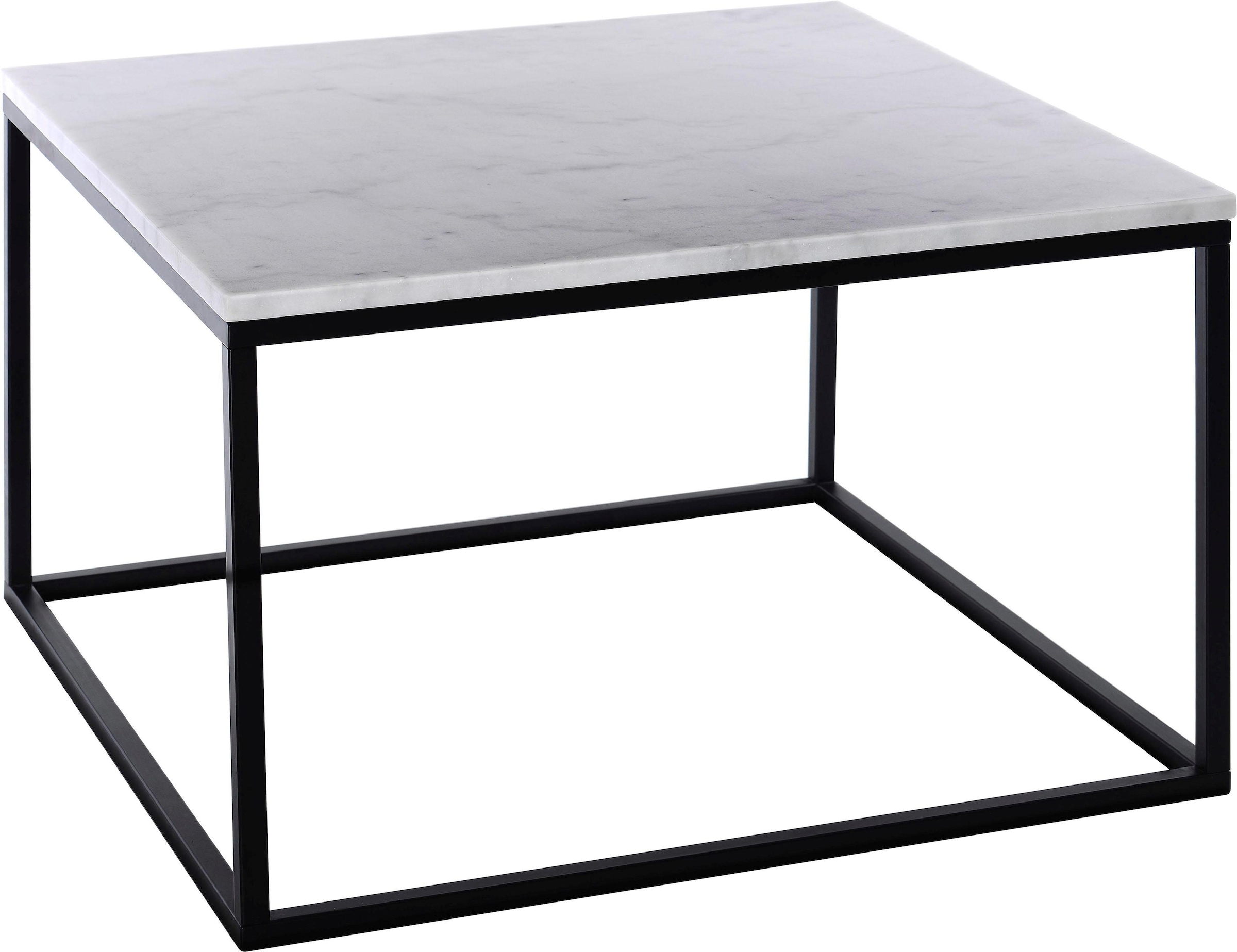 SIT Couchtisch »Wien aus Marmor mit Metallgestell – quadratisches Design« Echter Marmor mit gerader Kante & stabilem Metallgestell