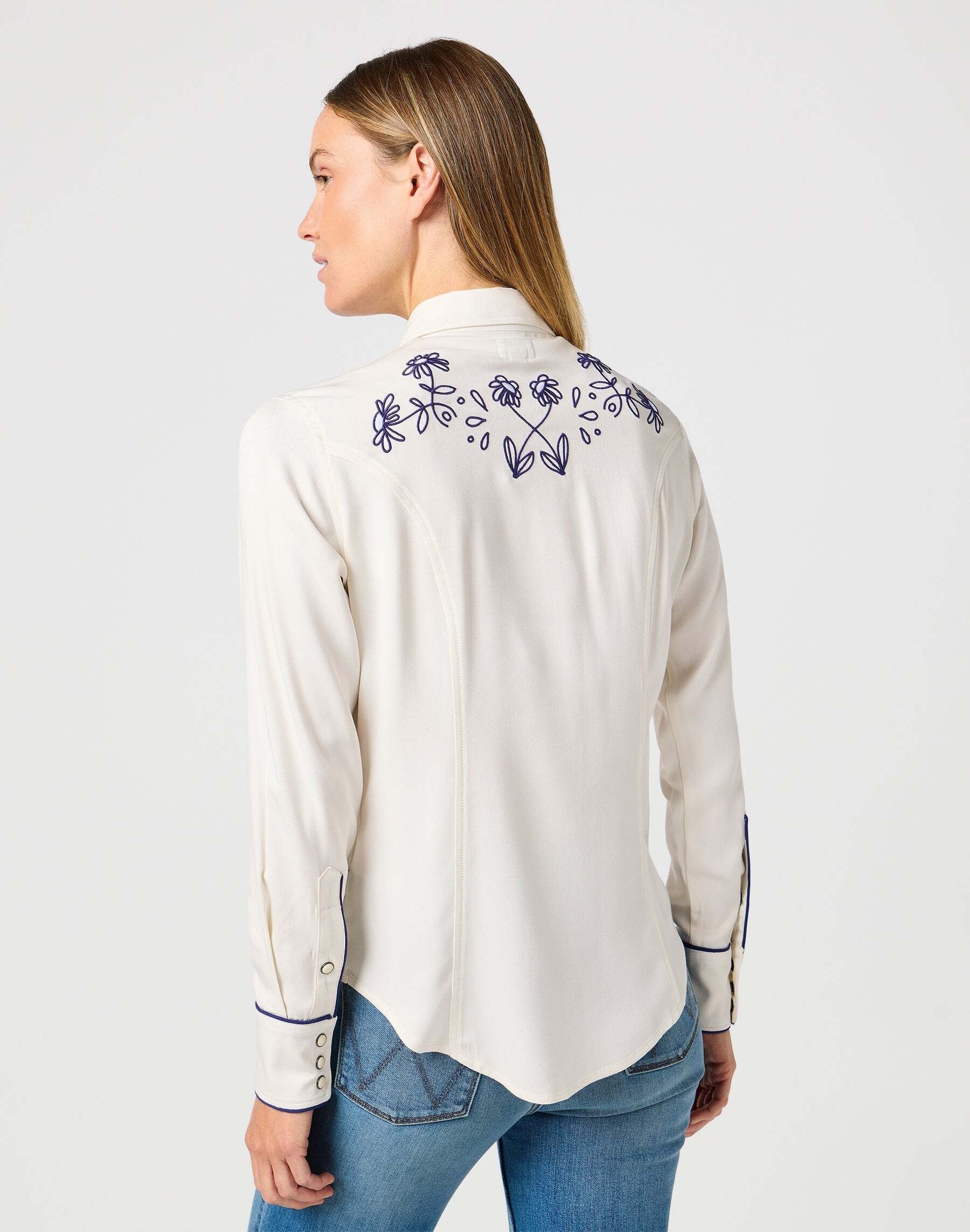 Wrangler Blouse à manches longues »WRANGLER Langarmhemd Piped Western Shirt«