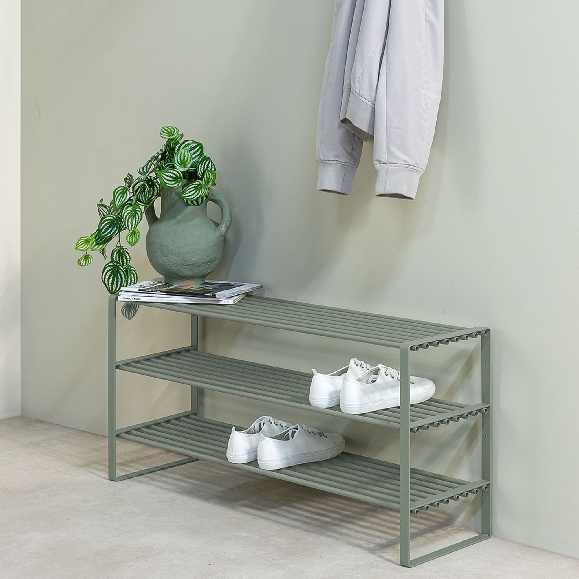 Spinder Design Étagère à chaussures »REX SR 2« 1 cuis tlg. Étagère en acier, largeur au choix 70 cm ou 100 cm