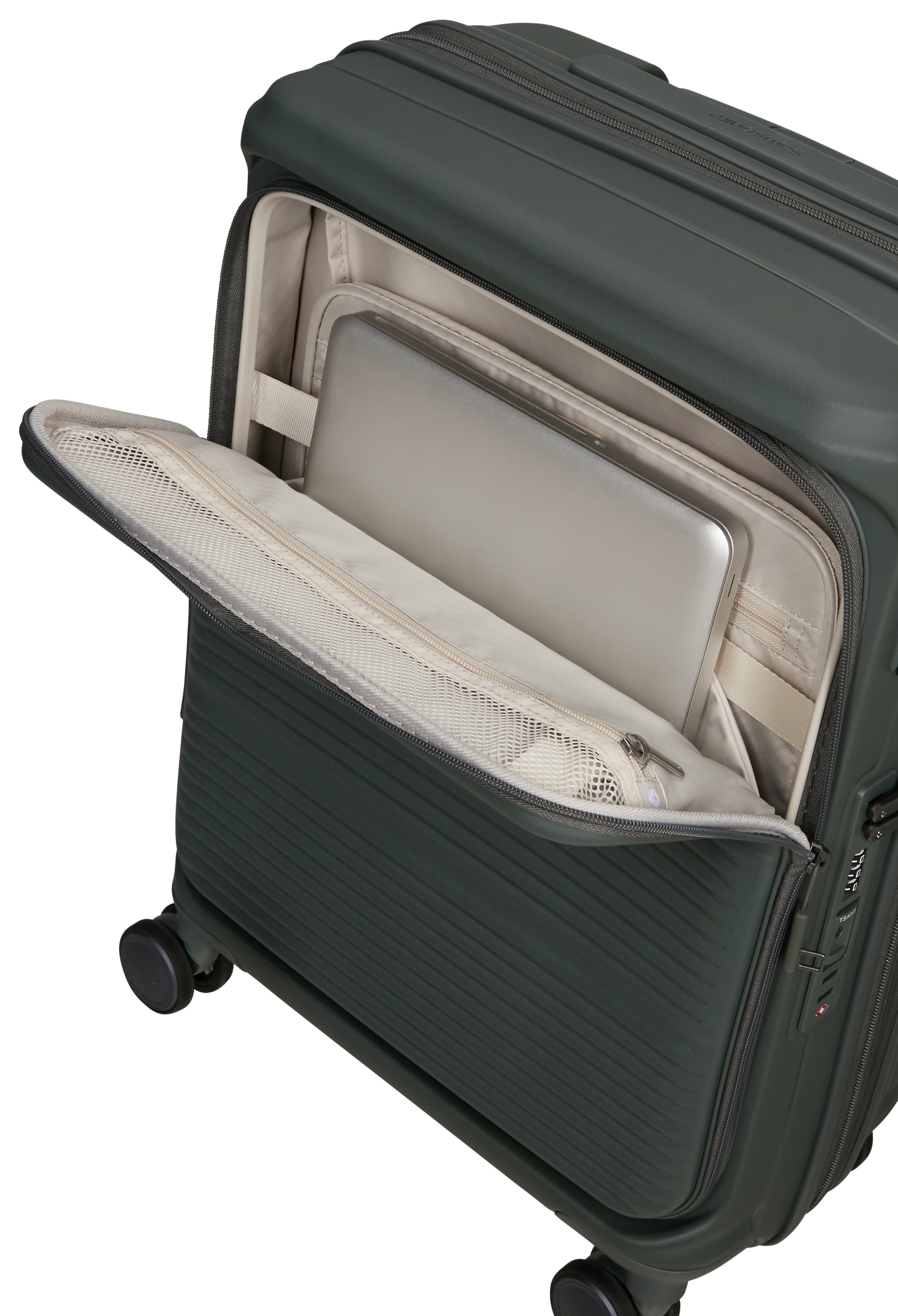 Samsonite Trolley à coque dure »PARALUX, verschiedene Grössen und Farben« 40 litre 4 Rollen avec système trolley à bouton-pression verrouillable et escamotable