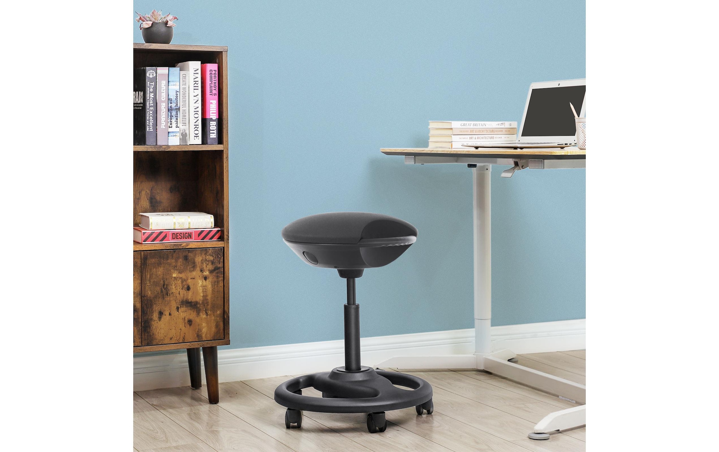 SONGMICS Tabouret »höhenverstellbar, mit Fusskreuz, Schwarz«