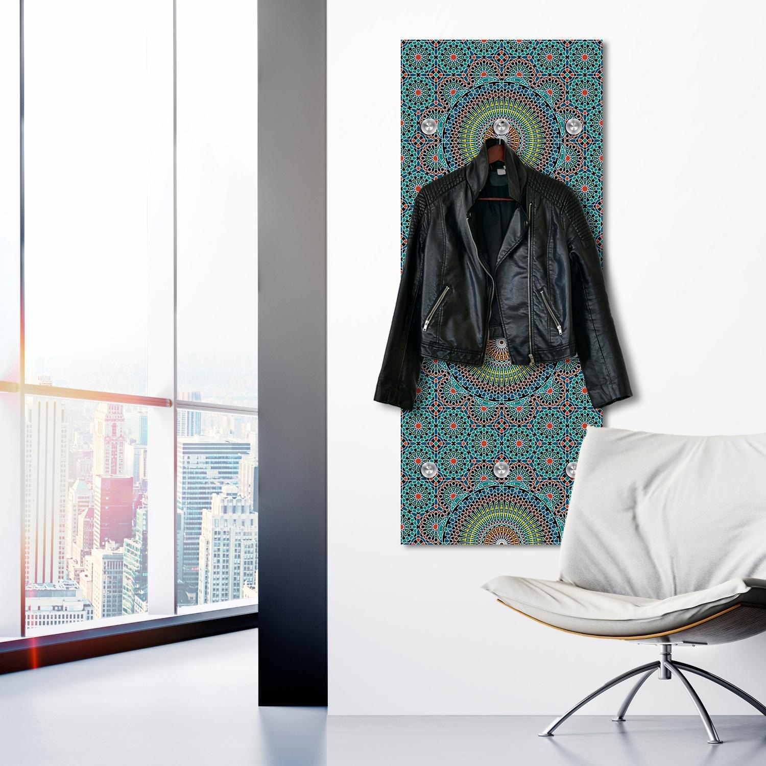 queence Garderobenleiste »Blumen« mit 6 Haken, 50 x 120 cm