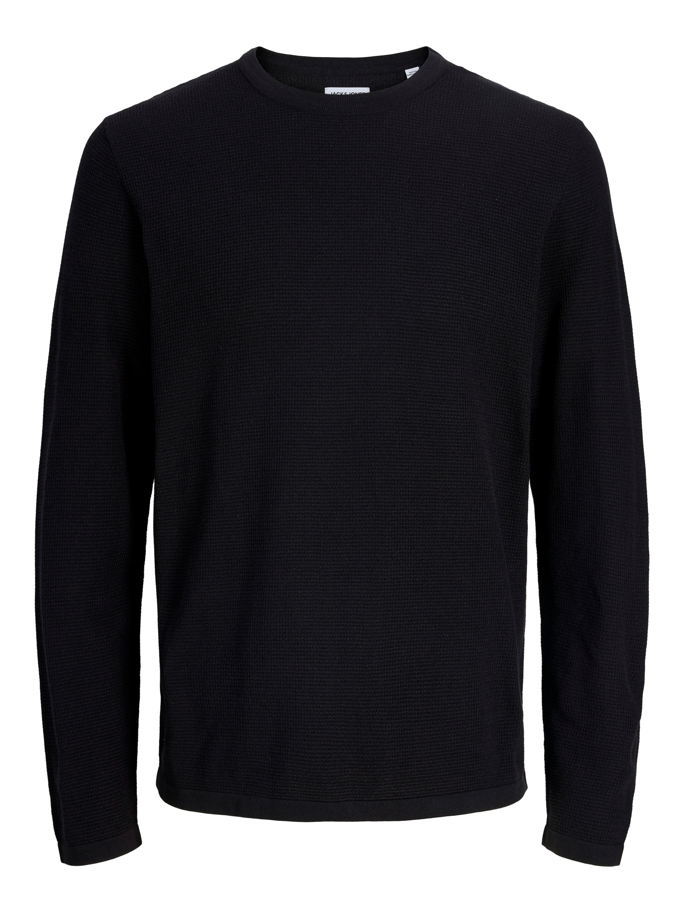 Jack & Jones Pull à col rond »JJEAUSTIN KNIT CREW NECK NOOS« mélange coton, coupe régulière