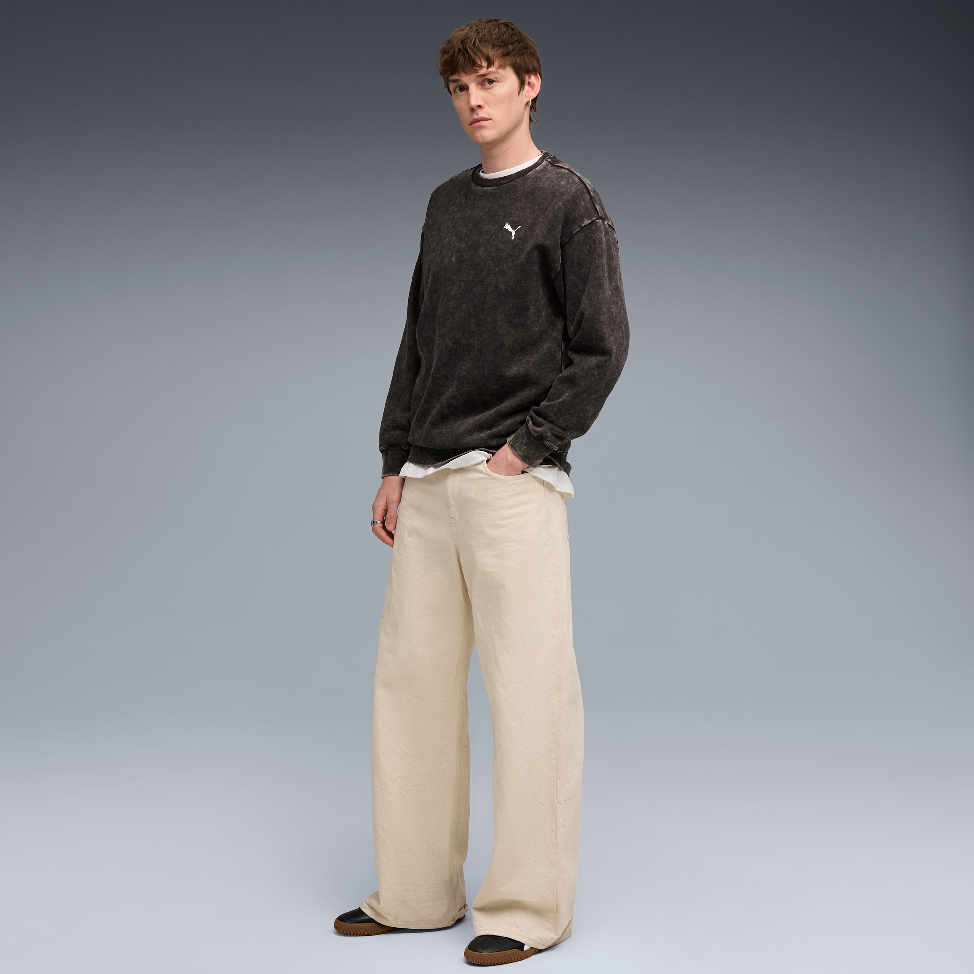 PUMA T-shirt à manches longues »ESS ELEVATED RELAXED WASH CREW FL«