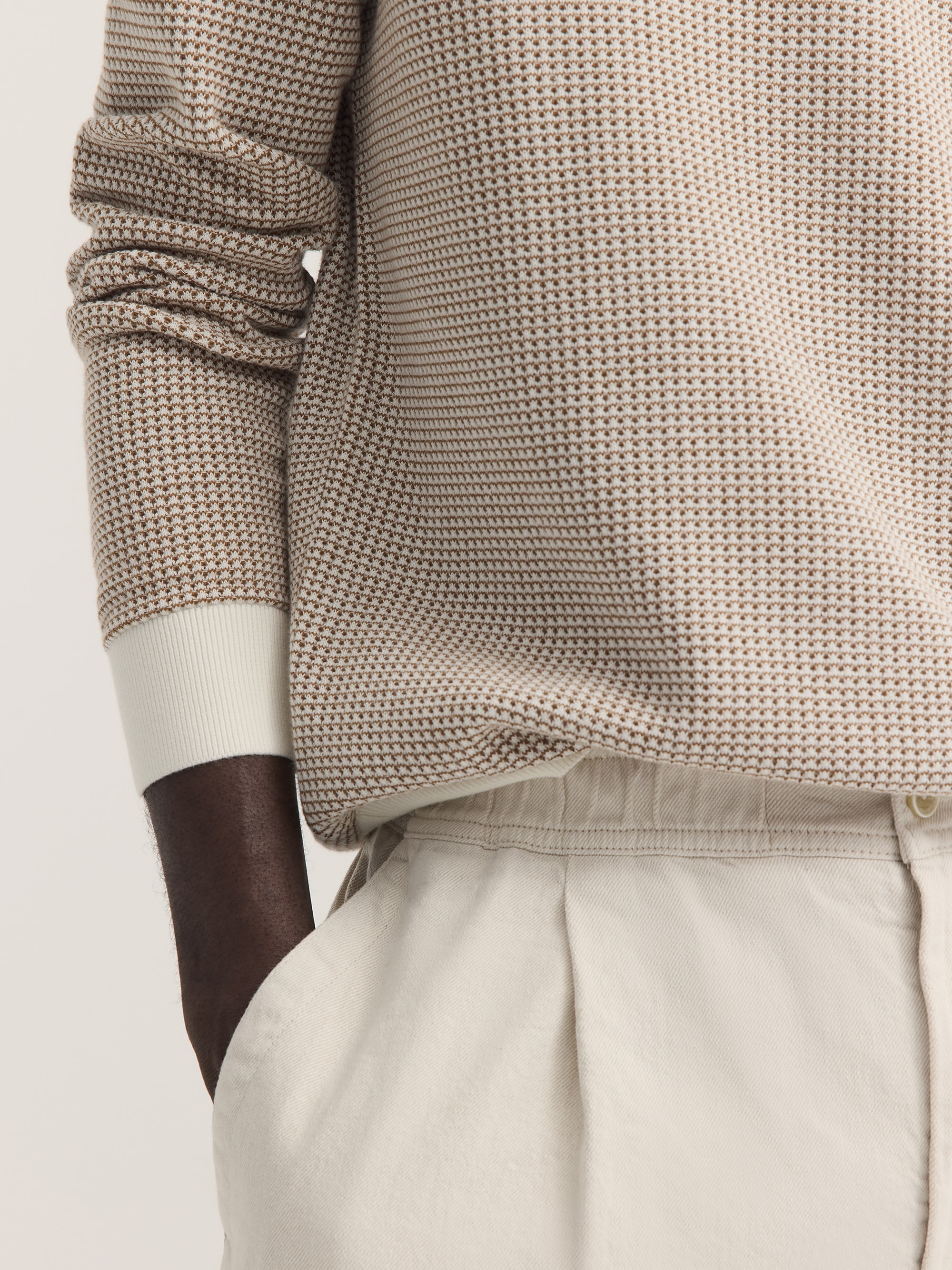 bugatti Pull à col rond »Regular Fit« aus reiner Baumwolle