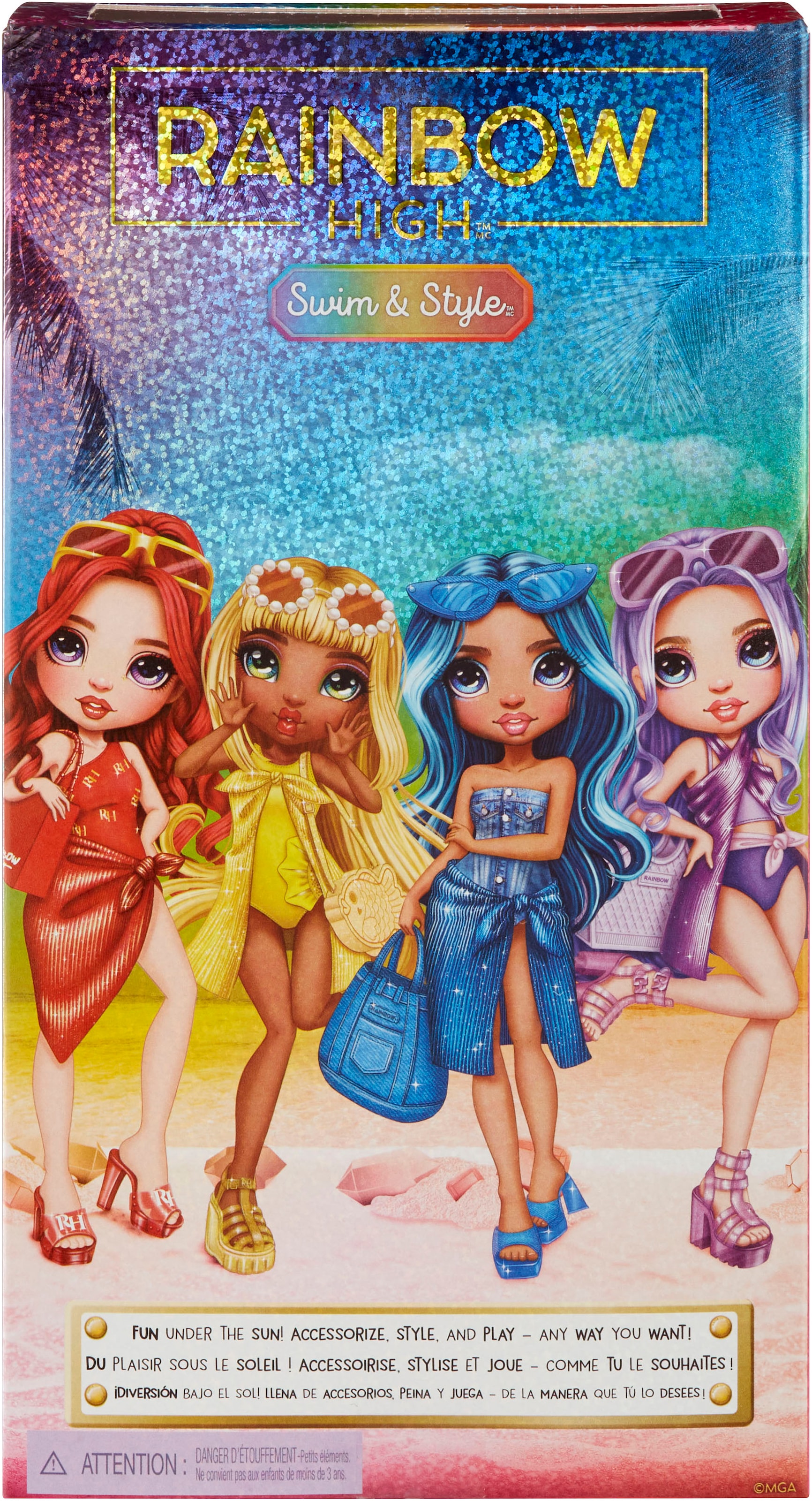 RAINBOW HIGH Anziehpuppe »Rainbow High Swim & Style Fashion Doll- Violet (Purple)«