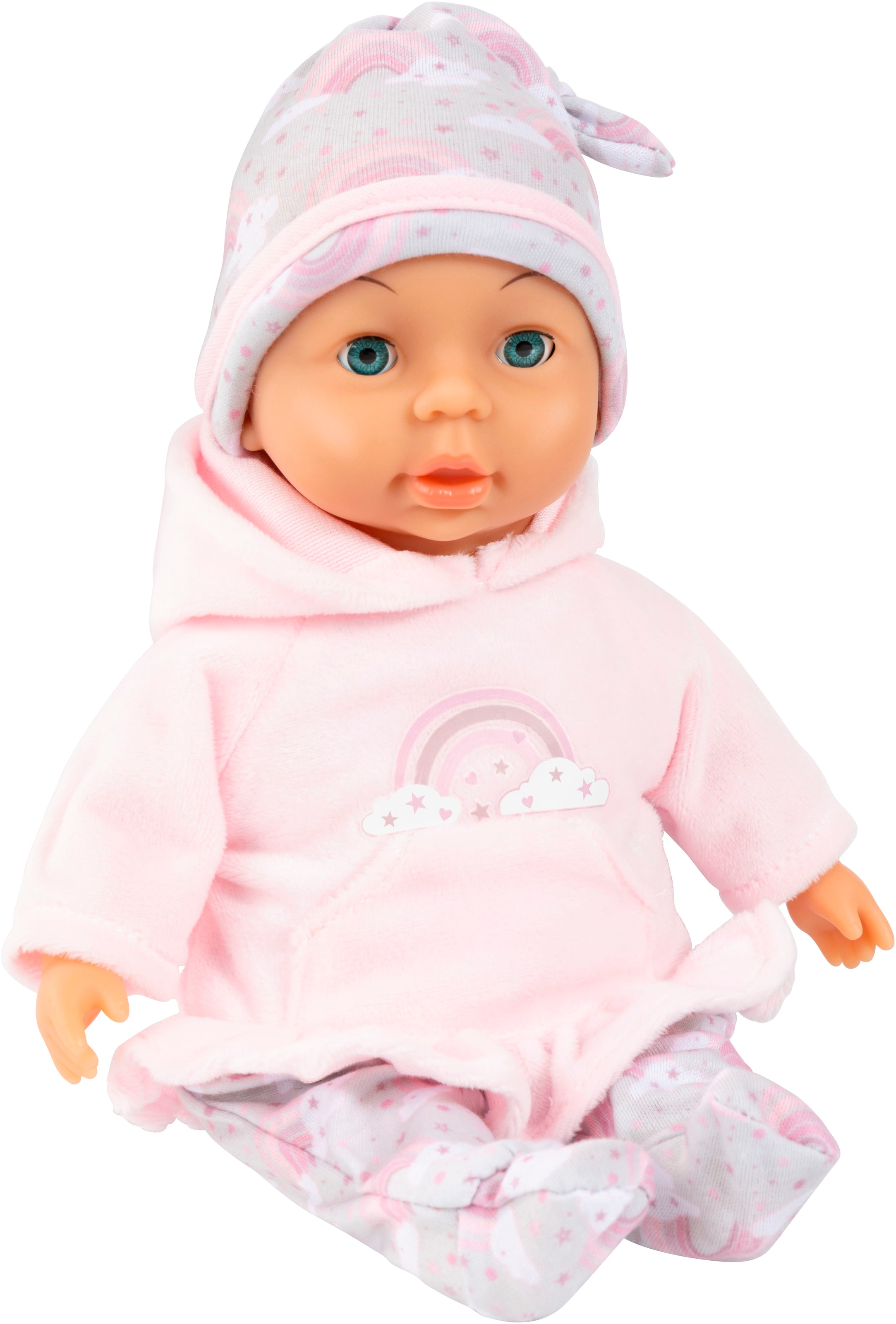 Bayer Babypuppe »My First Baby, Regenbogen-Outfit« mit Schlafaugen