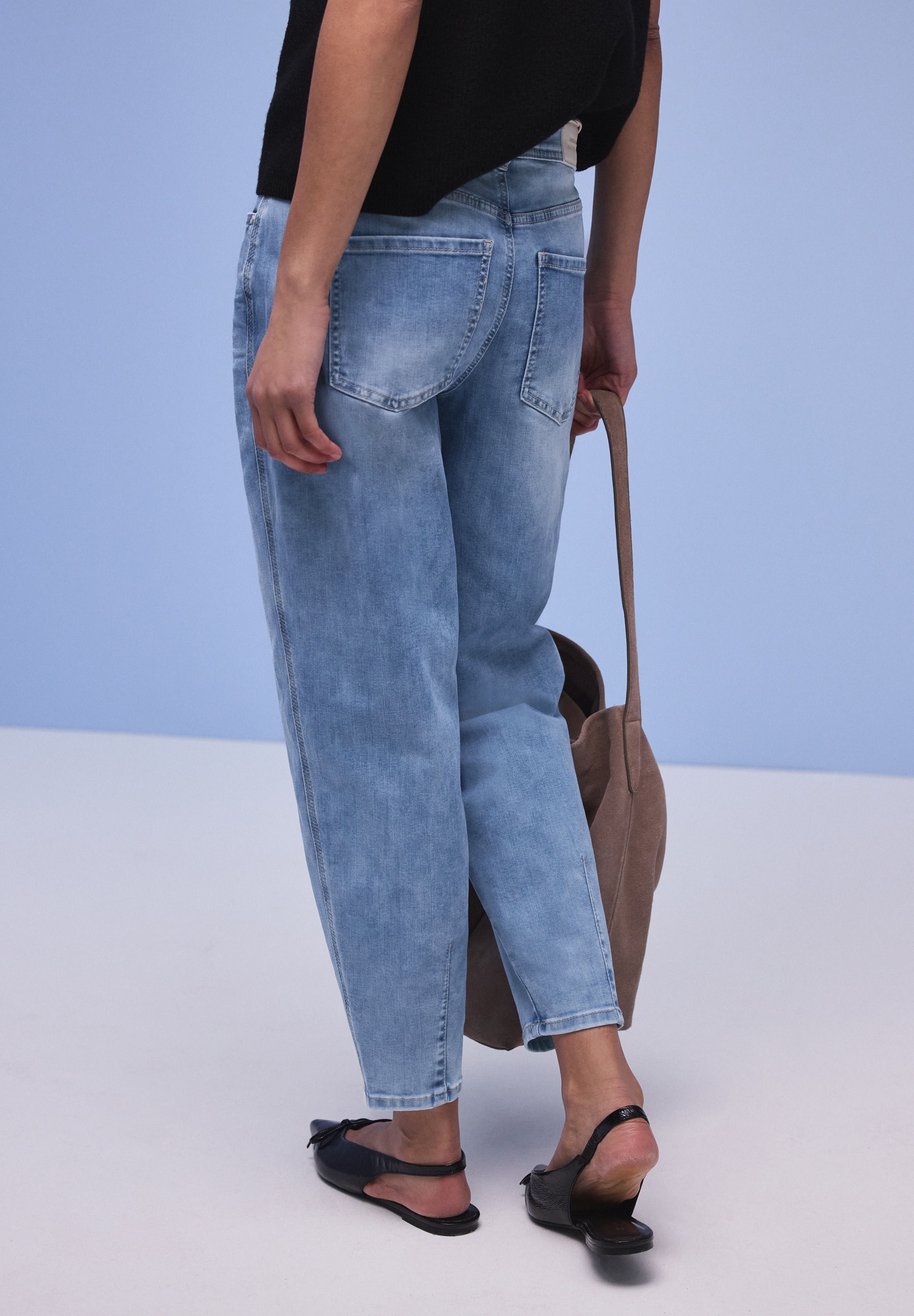 STREET ONE Jeans loose fit »Style KARLIE« Barrel Legs, mit Viskose und Stretch