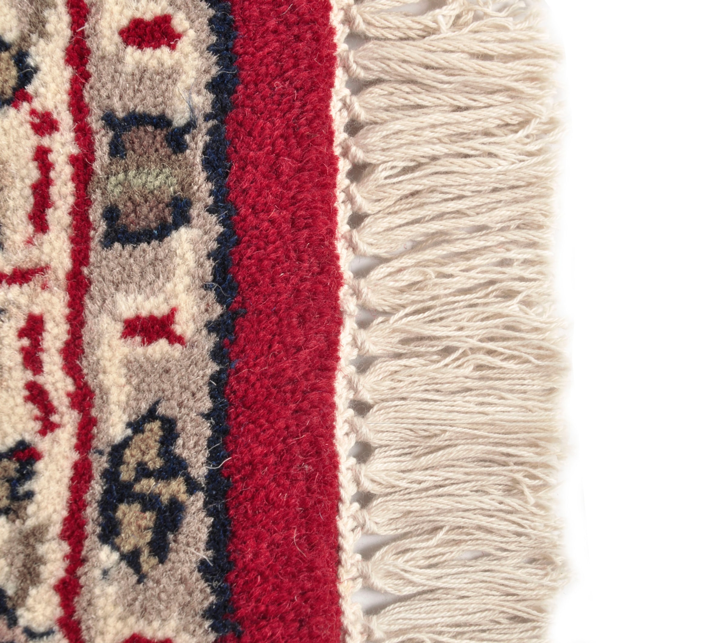 THEKO Tapis d'Orient »Benares Isfahan« Rectangulaire 12 mm Höhe reine Wolle, handgeknüpft, mit Fransen