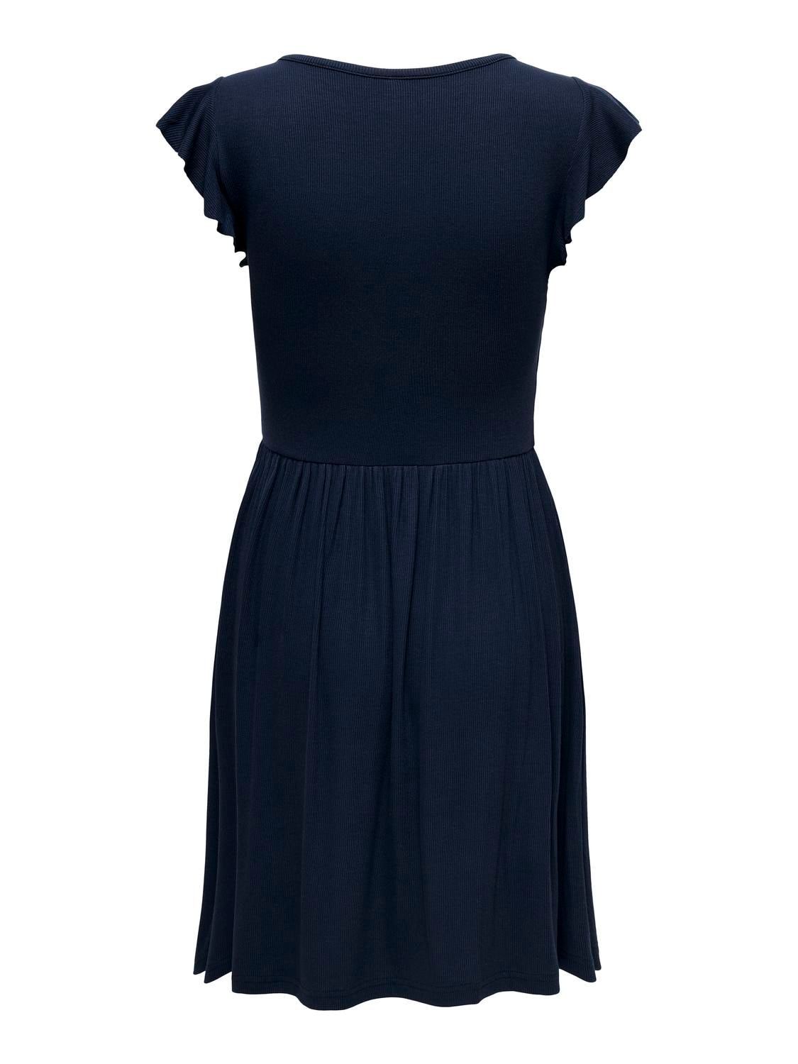 ONLY Robe en jersey »ONLBELIA S/L DRESS JRS« Mélange de viscose, coupe régulière, col en V