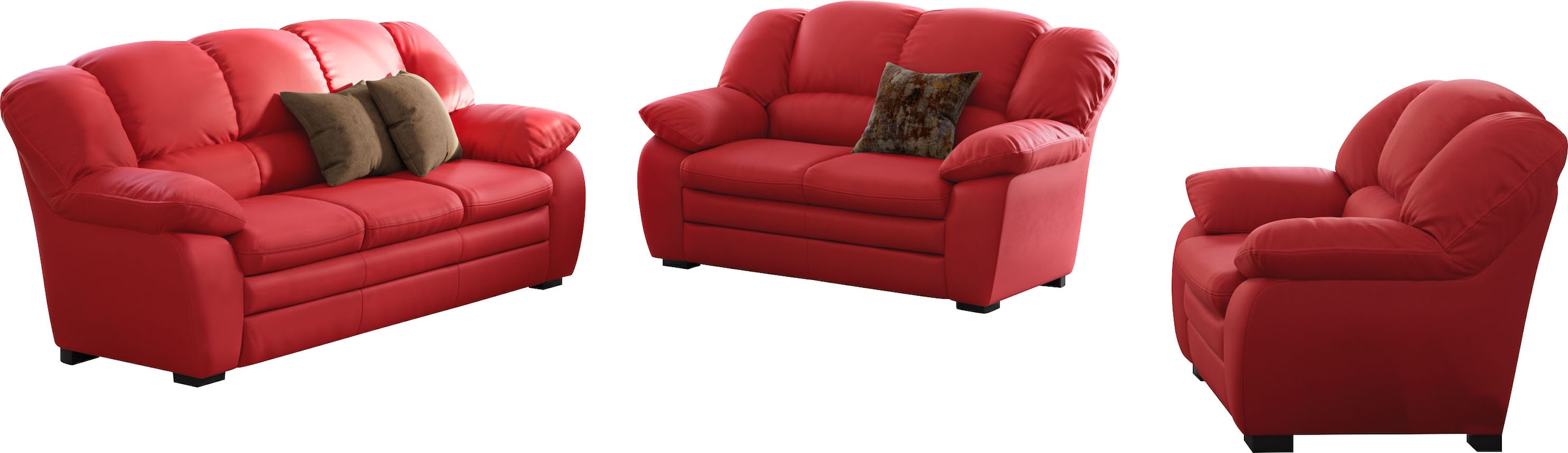 COTTA Polstergarnitur »Casino, Sofa Set, 3-2-1 Sitzer, Wohnzimmer Garnitur« Set, 3 tlg. Sessel, 2-Sitzer, 2,5-Sitzer, hohe Rückenlehne