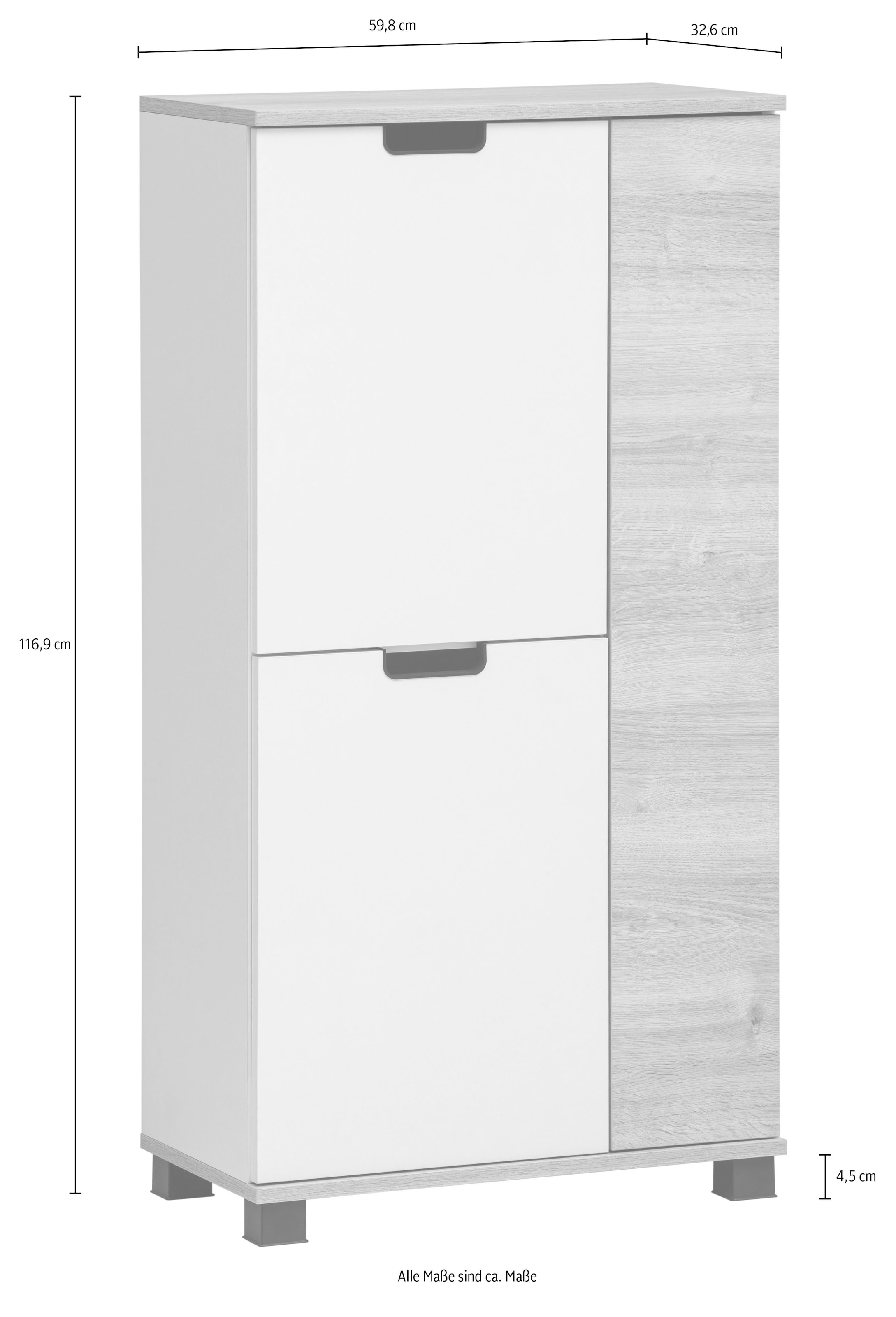 Schildmeyer Stauraumschrank »Emmik, Breite 60 cm, platzsparend, verstellbare Einlegeböden« Made in Germany