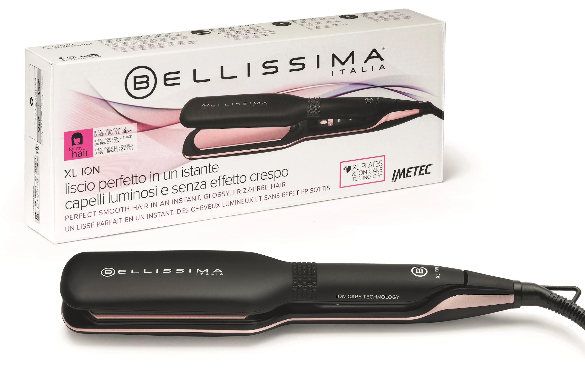 BELLISSIMA ITALIA Glätteisen »BEL-LXIO-11878« Haarglätter mit Temperaturregelung für schonendes Styling