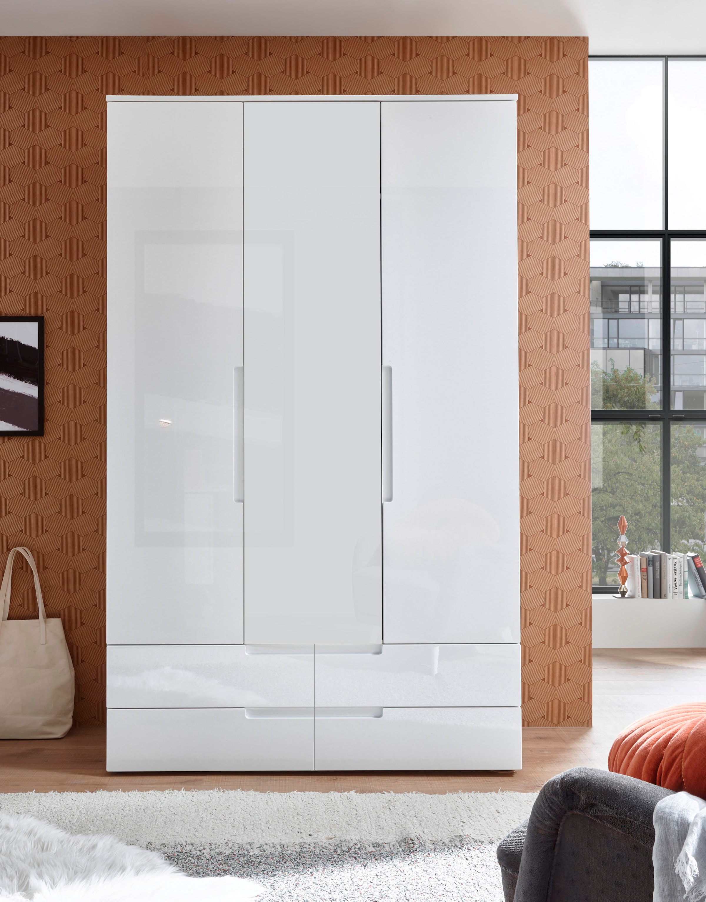 Schlafkontor Armoire à portes battantes »Spice« avec façade brillante