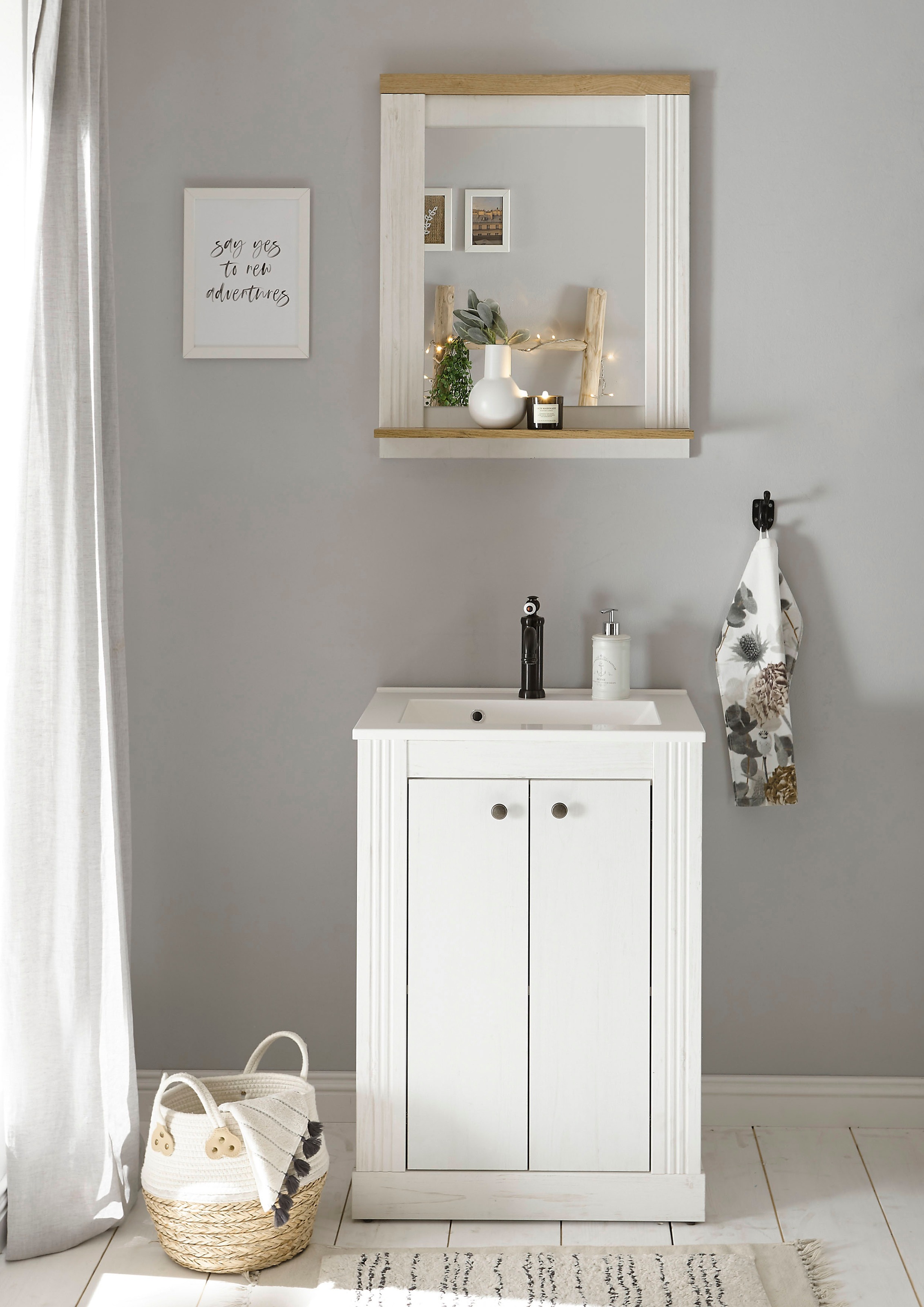 Home affaire Ensemble de meubles de salle de bain »WESTMINSTER, Bad im Landhausstil, 2-teiliges Badezimmer« 2 cuis tlg.