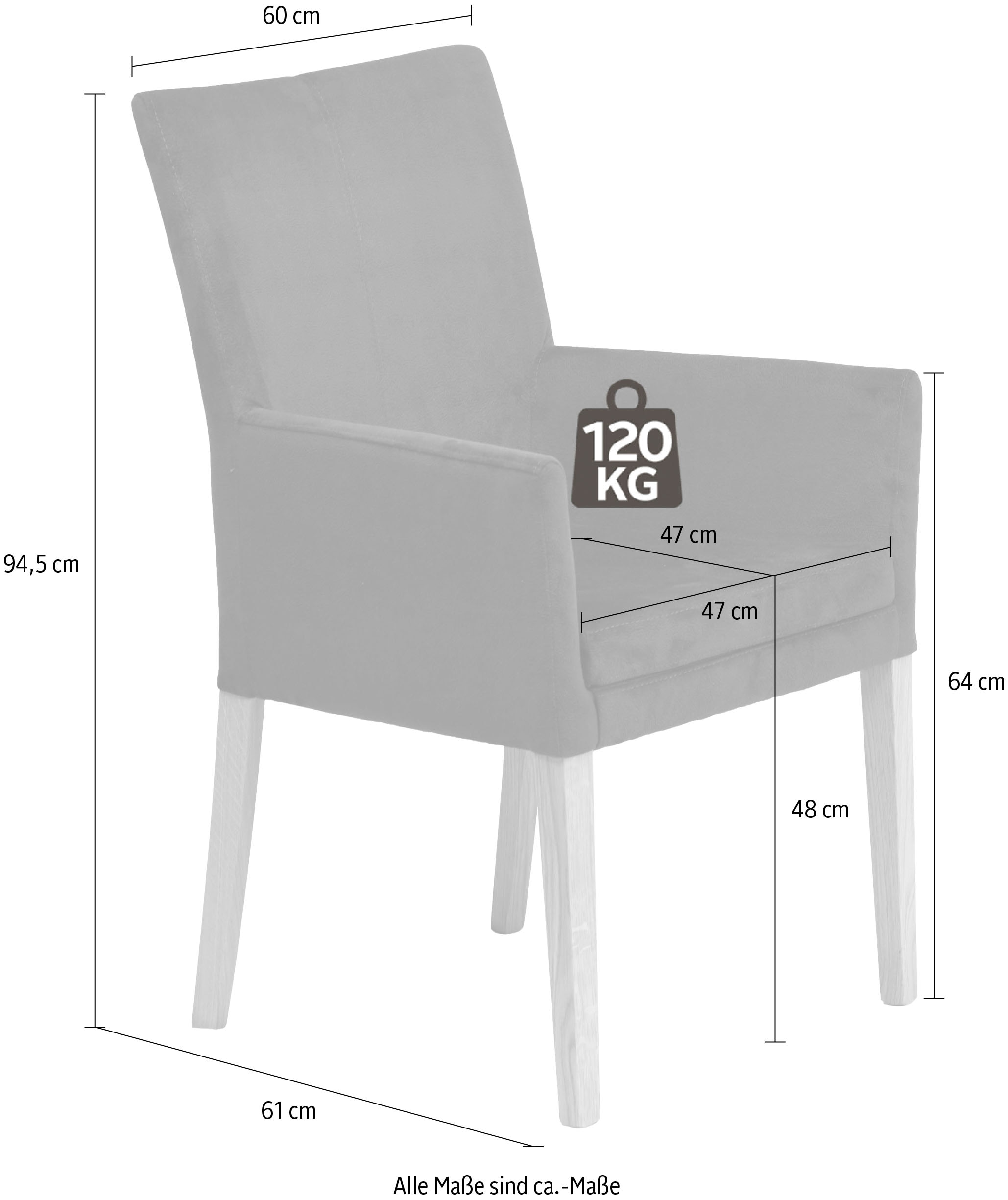 Home affaire Chaise avec accoudoirs »Aspen« ()