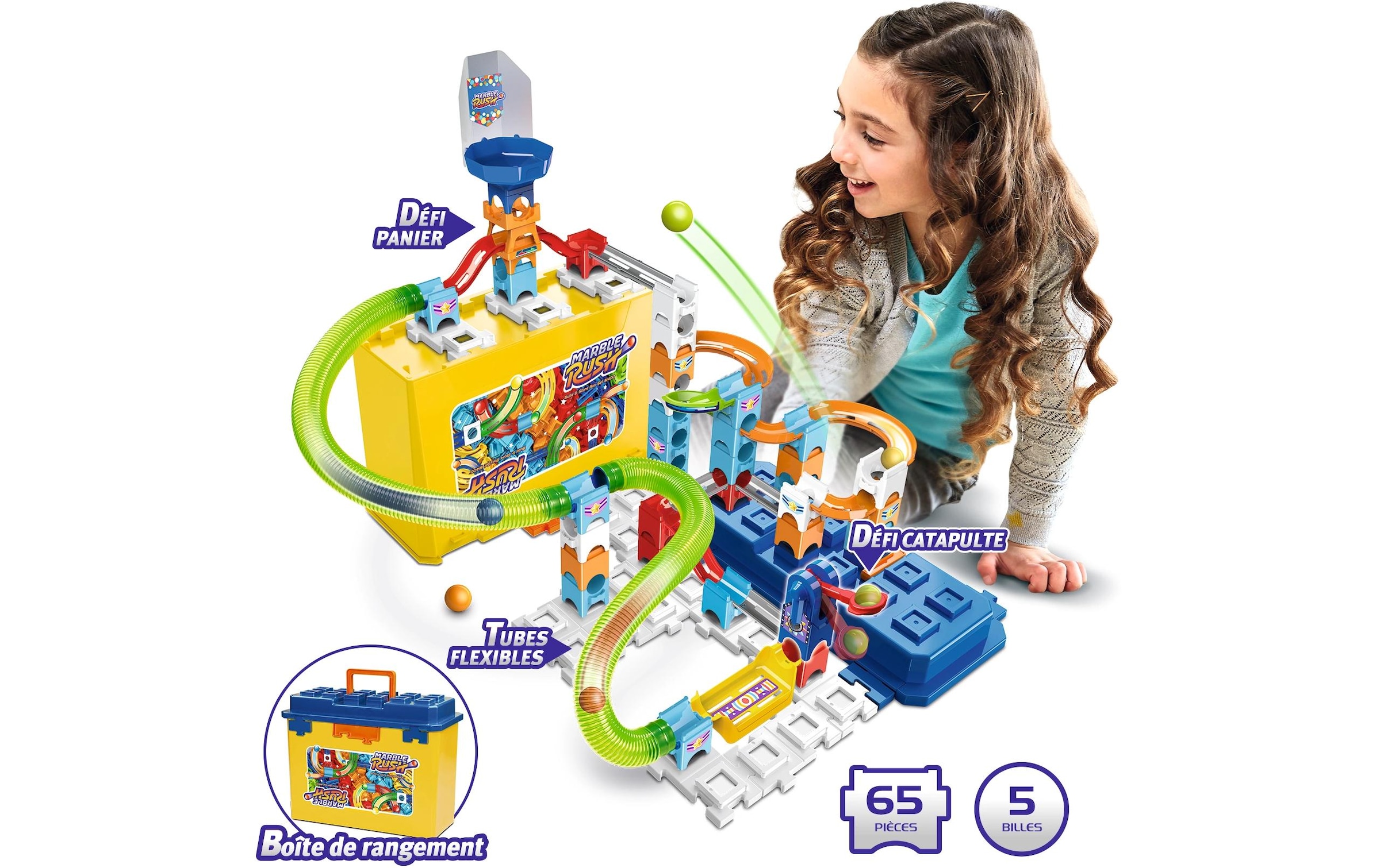 Vtech® Piste de billes »Marble Rush Build & Store Box Set M400 -FR-«