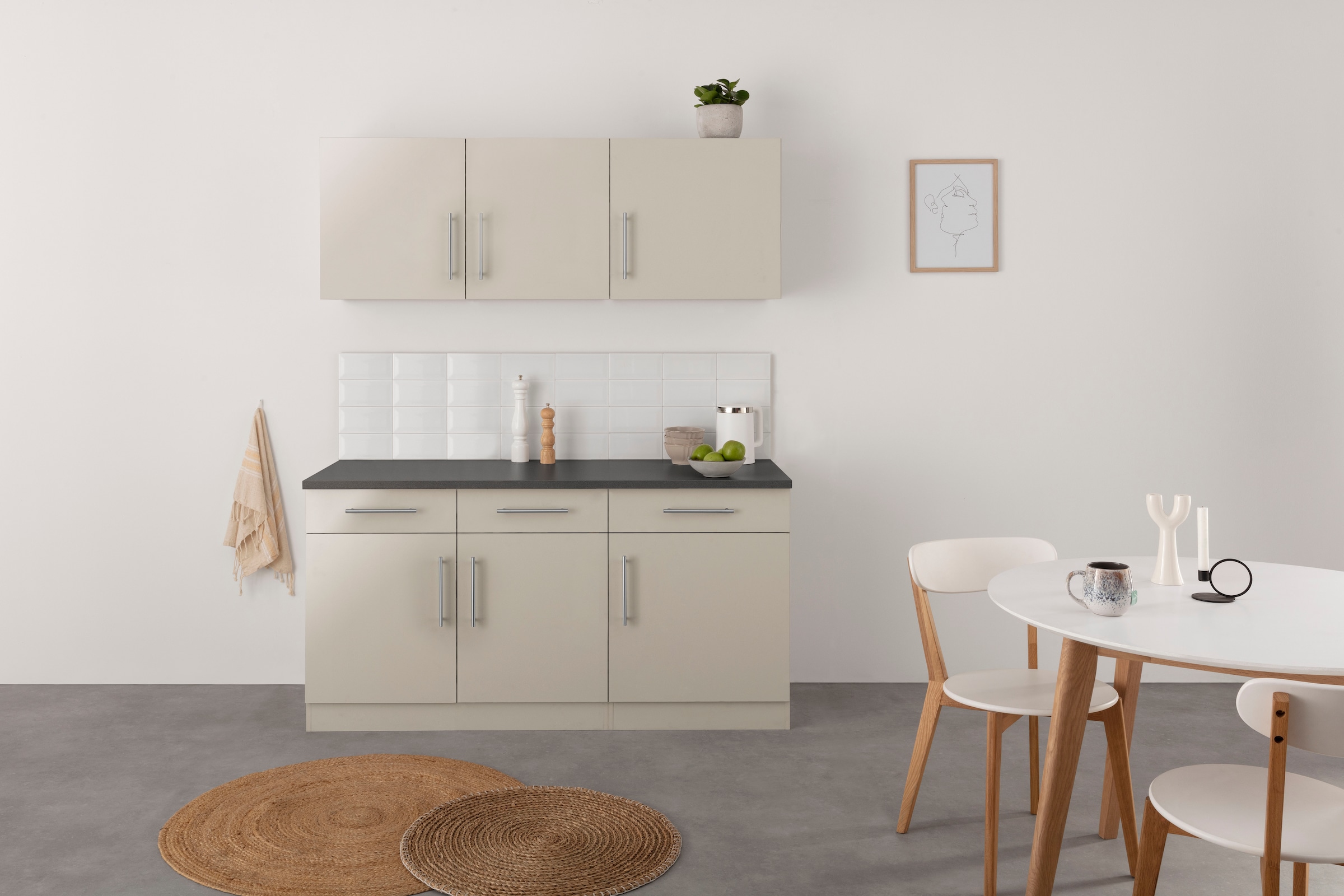 wiho Küchen Pantryküche »"Cali"« ohne E-Geräte, Breite 160 cm