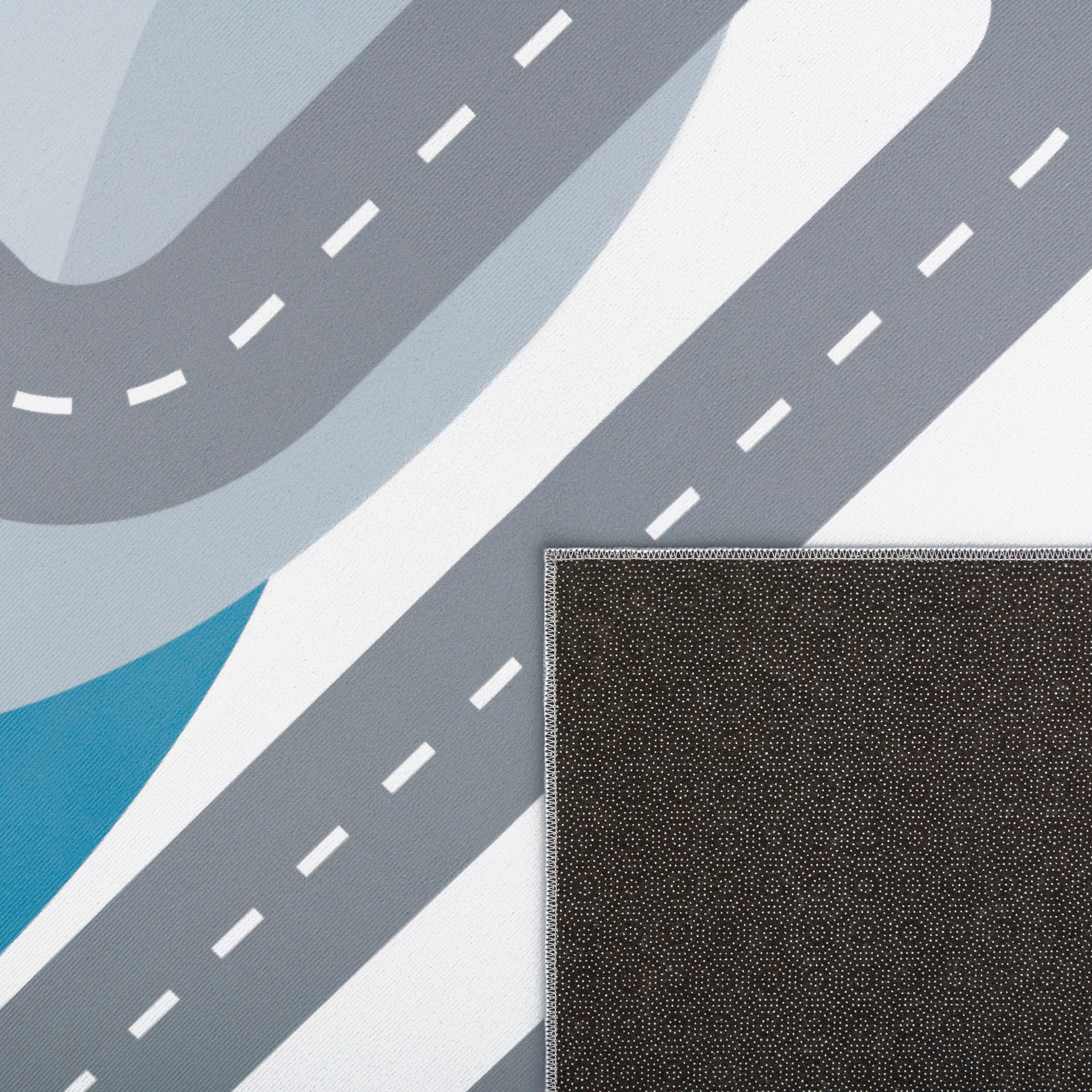 Paco Home Tapis pour enfants »Bino 574« Rond 4 mm Höhe Kurzflor, Strassen-Spiel-Teppich, Tippis & Wald, Kinderzimmer