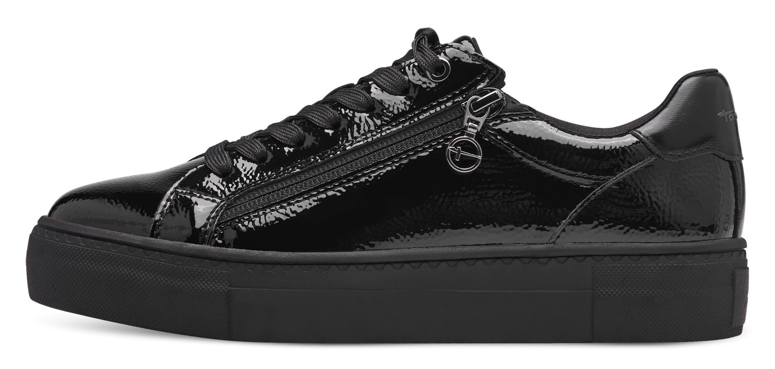Tamaris Plateausneaker  Freizeitschuh, Halbschuh, Schnürschuh mit T-Logoanhänger