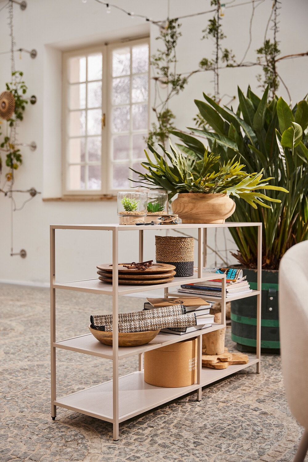 ACTONA GROUP Étagère à livres »Seaford - Mehrzweckregal & Raumteiler, modern, Metall« 114x35x78 cm,  Asymétrique, stable & beaucoup de rangement, design intemporel, 6 étagères