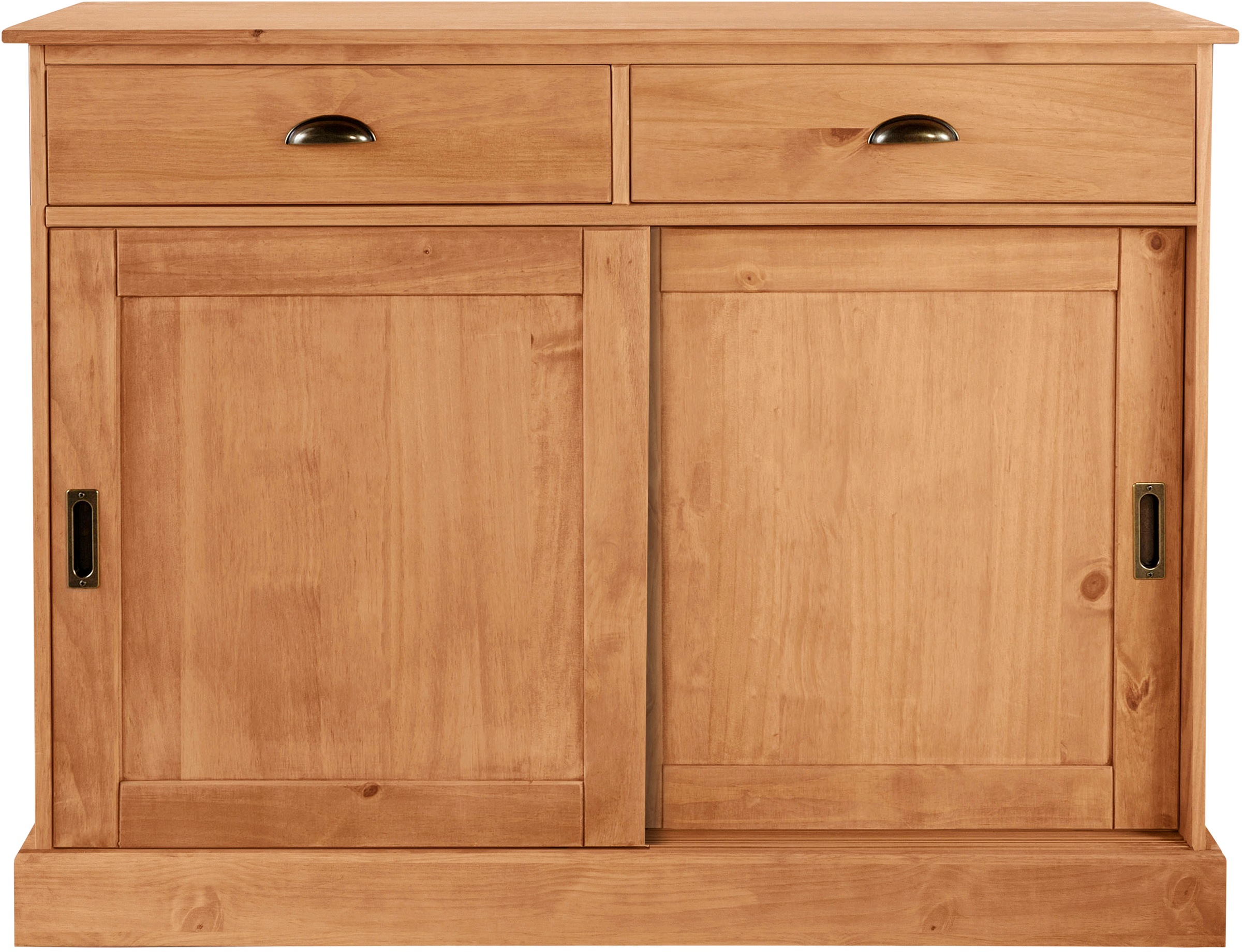 GOODproduct Sideboard »Schröder« Kommode, 2 Schiebetüren, 2 Schubkasten, aus massivem Kiefernholz