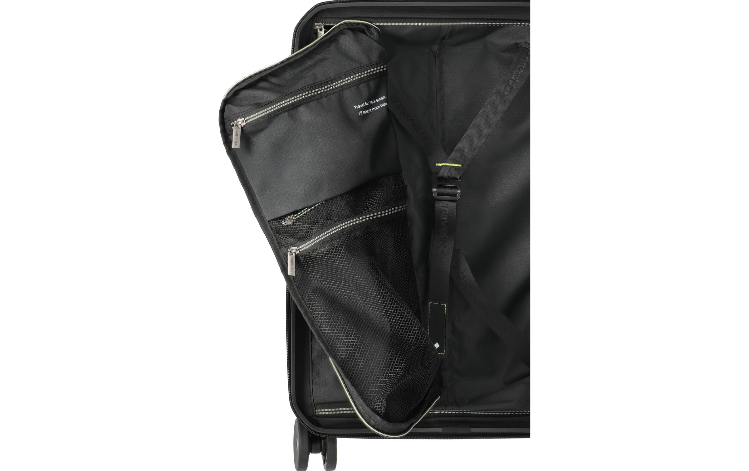 travelite Trolley »MILLENNIUM Reisekoffer Hartschale« 37 litre 4 Rollen aus leichtem Polycarbonat mit stabiler Bauweise und Innenaufteilung