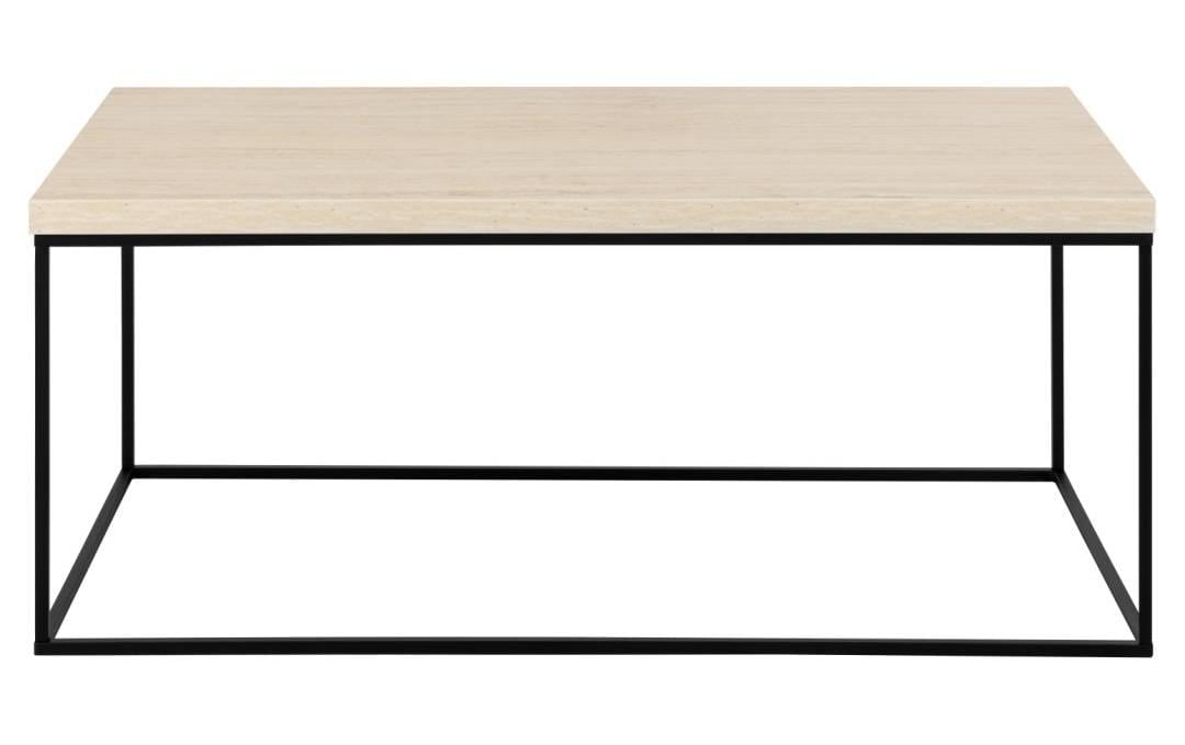 AC Design Table basse »Barossa, Wohnzimmertisch, Sofatisch, Steinoptik, rechteckig« Moderner Scandi-Stil, schwarze Stahlgestell, Mehrere Varianten