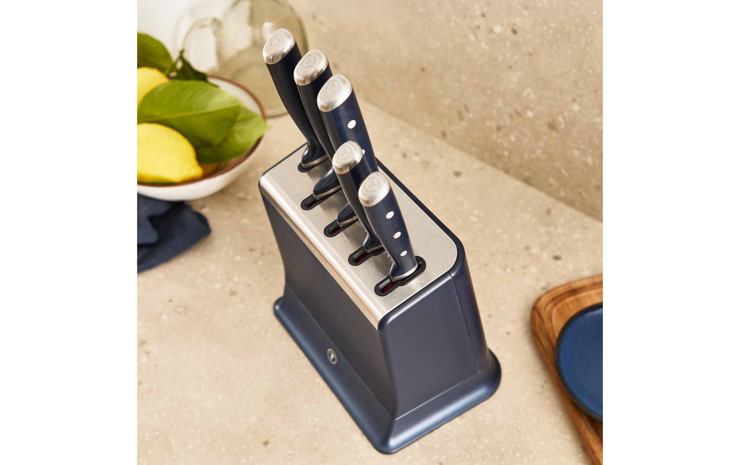 Tefal Messerblock »EverSharp Pro« 6 selbstschärfender Messerblock, Klinge aus deutschem Edelstahl