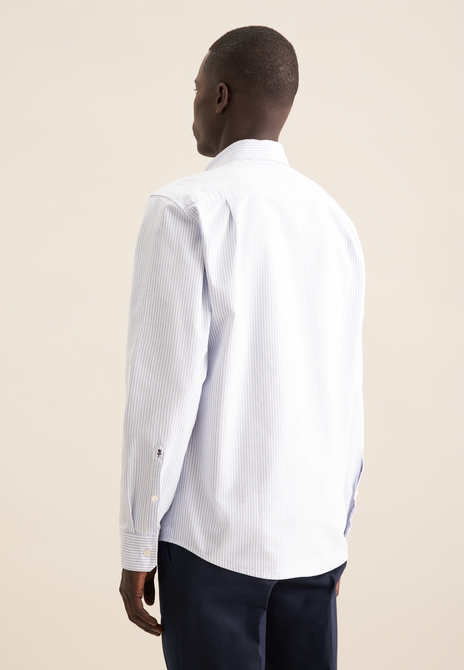 seidensticker Businesshemd Regular 1/1 Button-Down-Kragen Gestreift