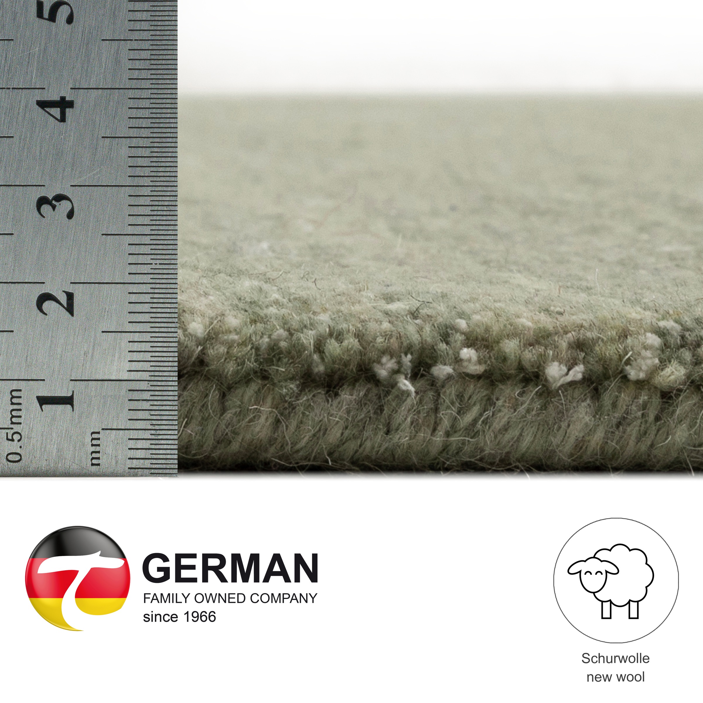 THEKO Teppich »San Diego« rechteckig 13 mm Höhe handgewebt, 60% Wolle, Knüpfoptik, meliert, leichter seidiger Glanz