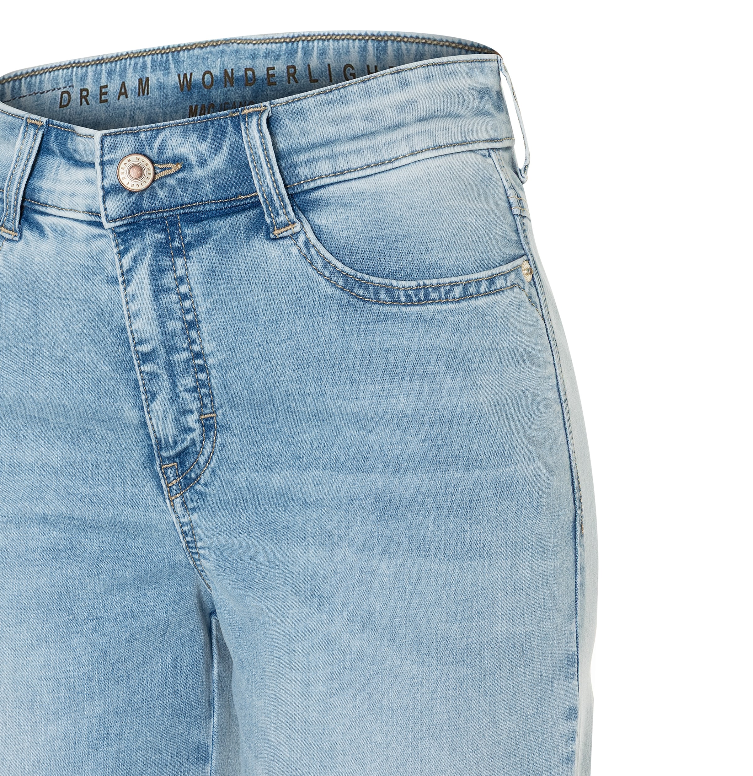 MAC Weite Jeans »DREAM WIDE« mit Fransen am Saum