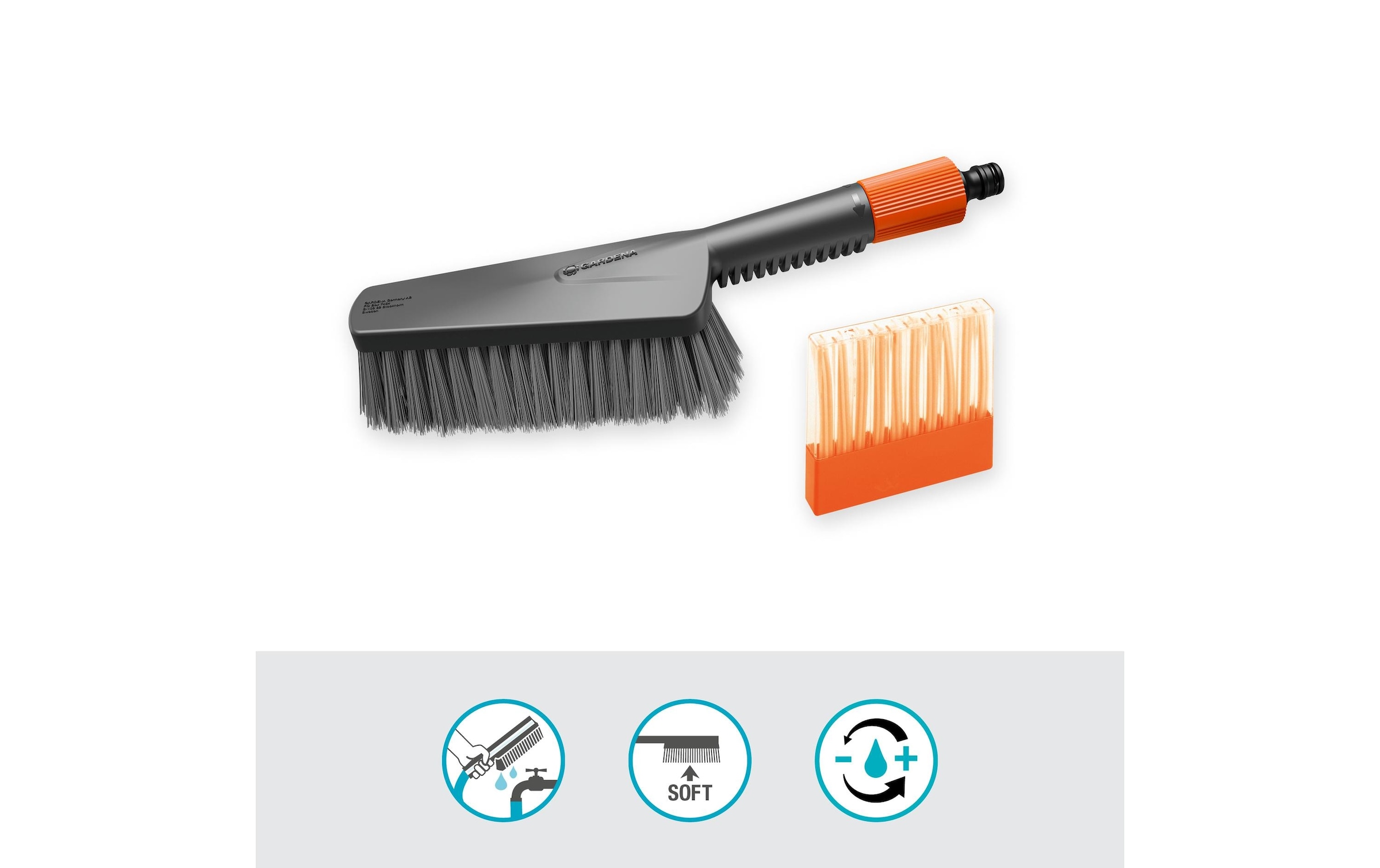 GARDENA Gartenpflege-Set »Wasch-Set mit Handbürste M soft« ()