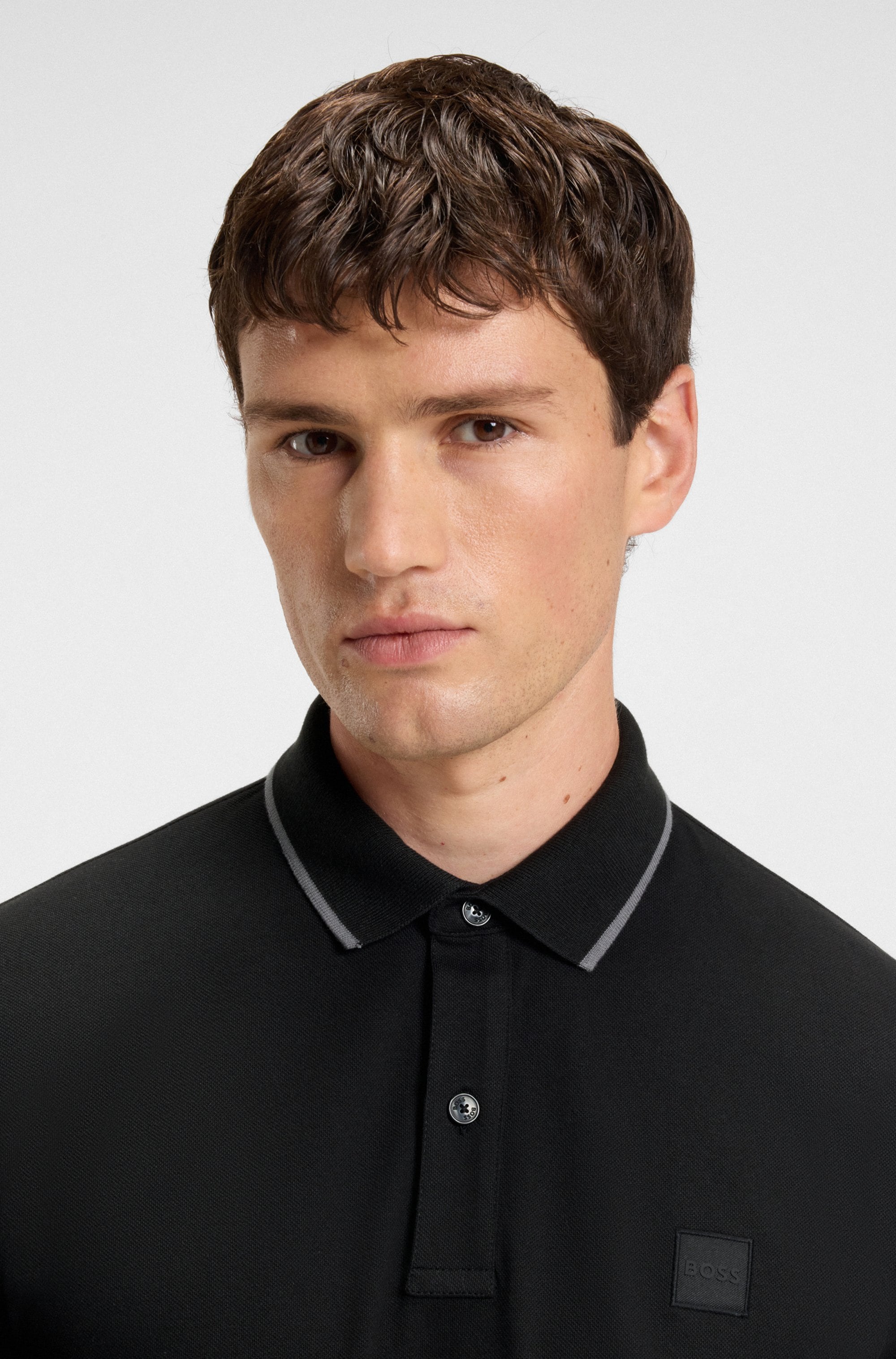 BOSS ORANGE Polo »Passertip« mit BOSS Logo-Badge