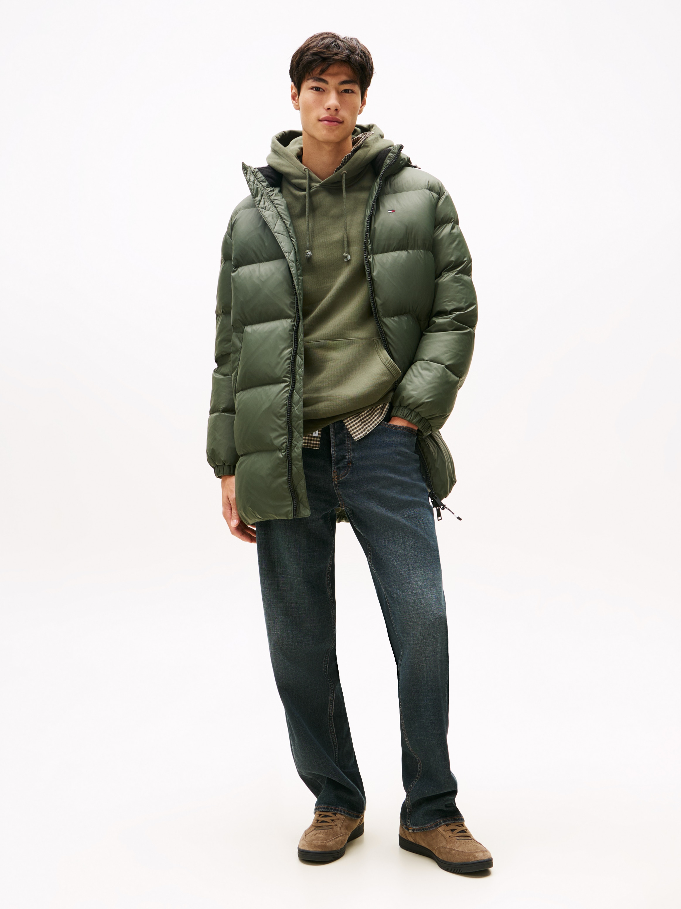 Tommy Jeans Steppjacke »TJM ESSENTIAL DOWN PARKA« mit Kapuze Daunenjacke, Übergangsjacke mit Kapuze