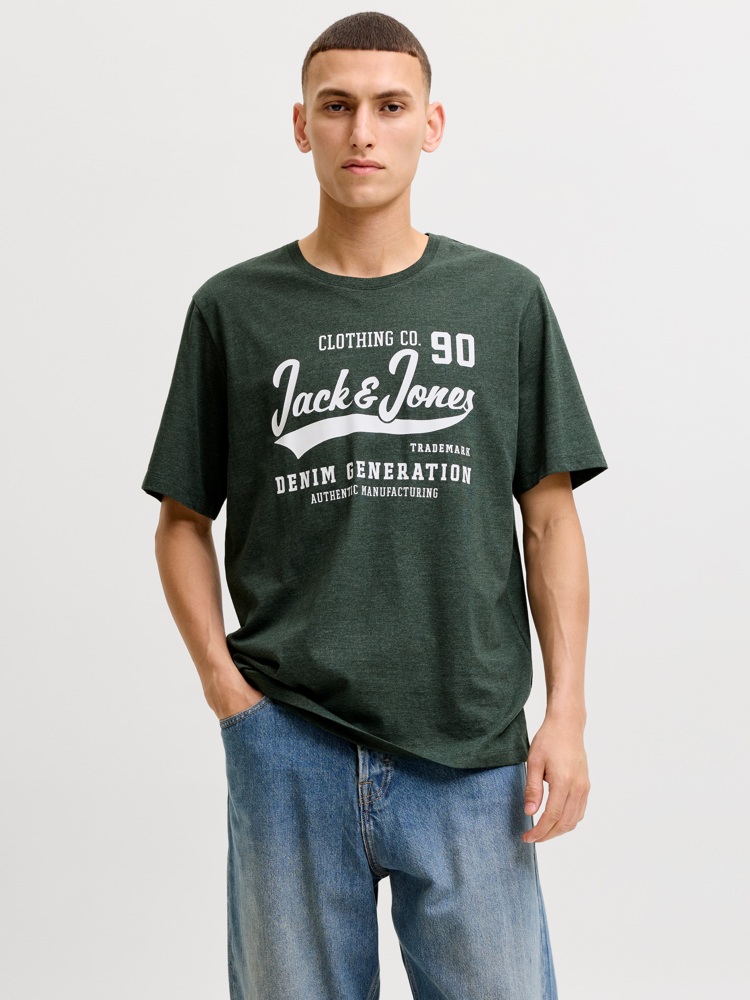 Jack & Jones T-shirt »JJELOGO TEE SS O-NECK 2 COL AW26 SN« coton, coupe régulière