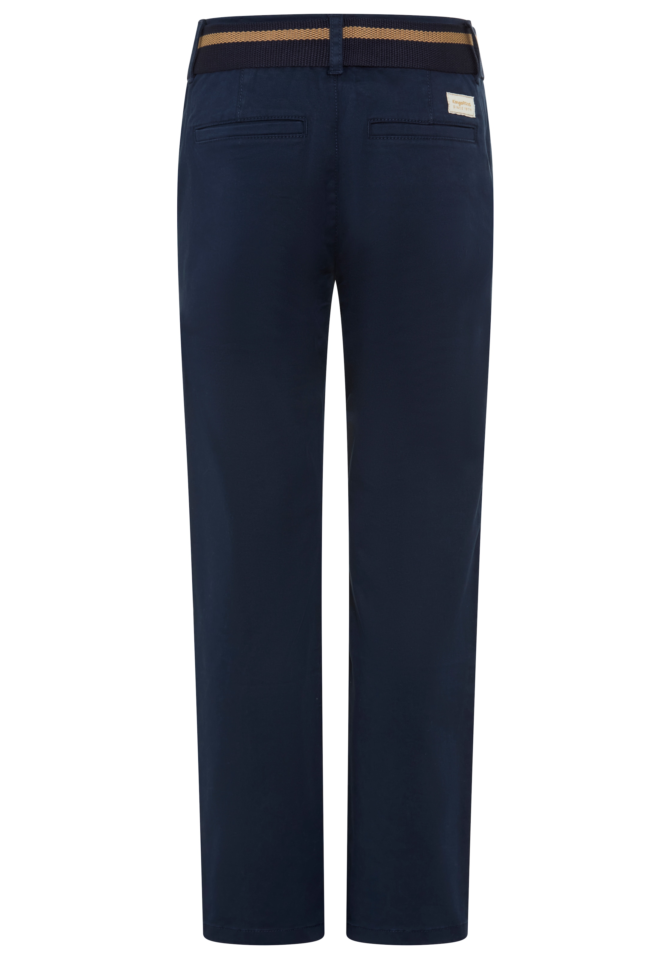 KangaROOS Chinos »Chinohose mit Gürtel«  coupe basique à la mode, jambe droite, taille élastique réglable