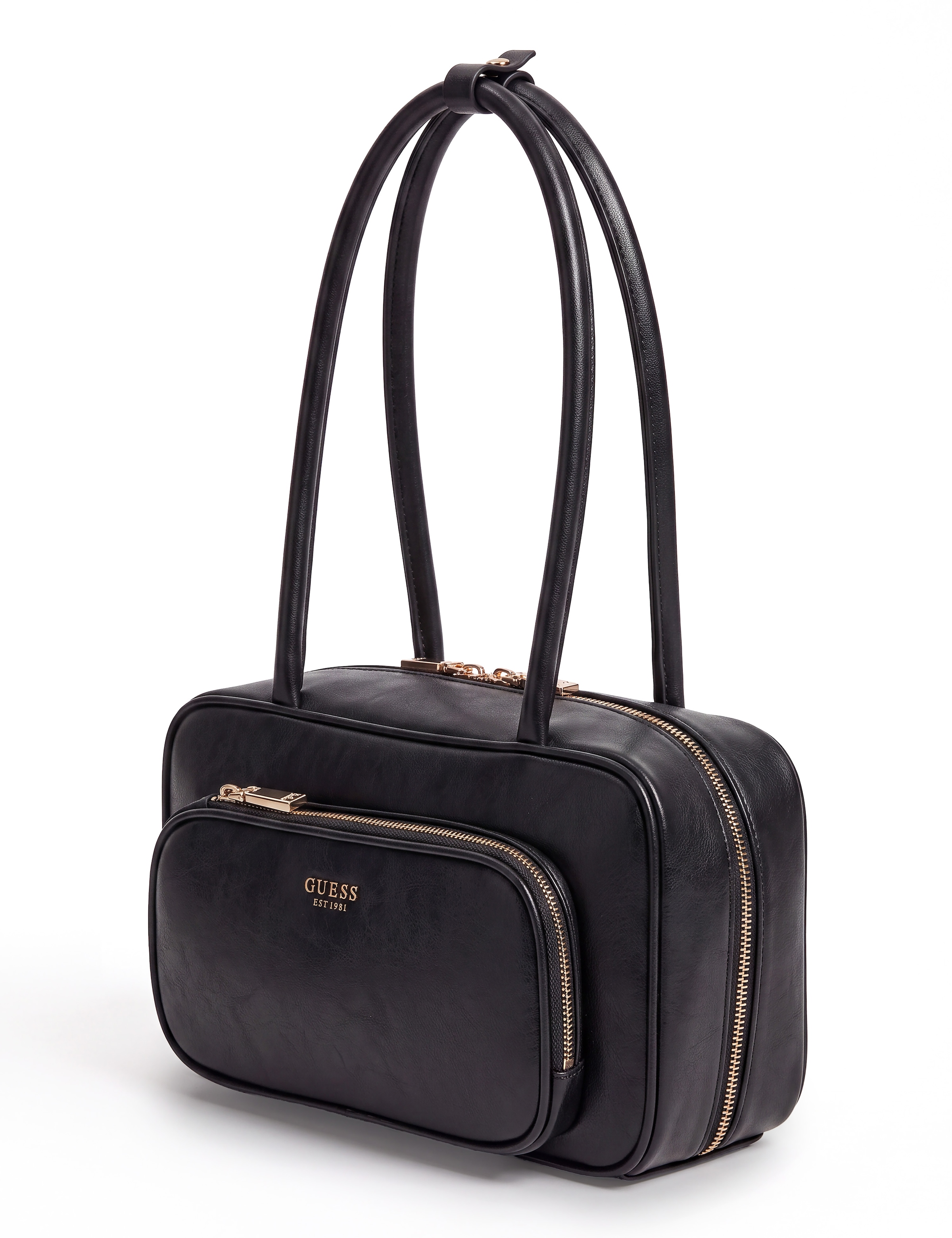 Guess Sac à bandoulière »BRONNA SHOULDER SATCHEL« Sac à main pour femmes, sac bandoulière, sac à main avec poche avant