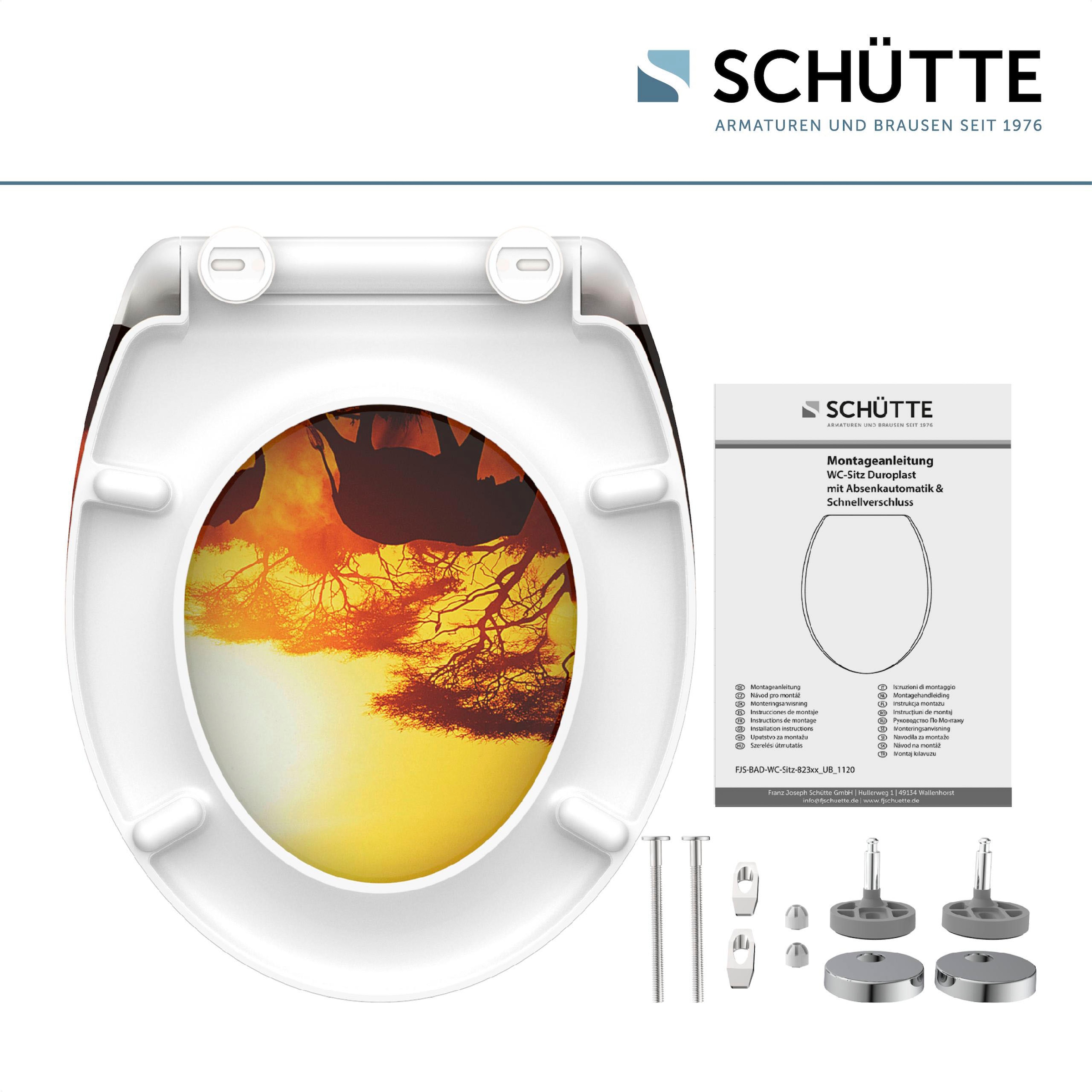 Schütte WC-Sitz »Africa« Duroplast, mit Absenkautomatik und Schnellverschluss