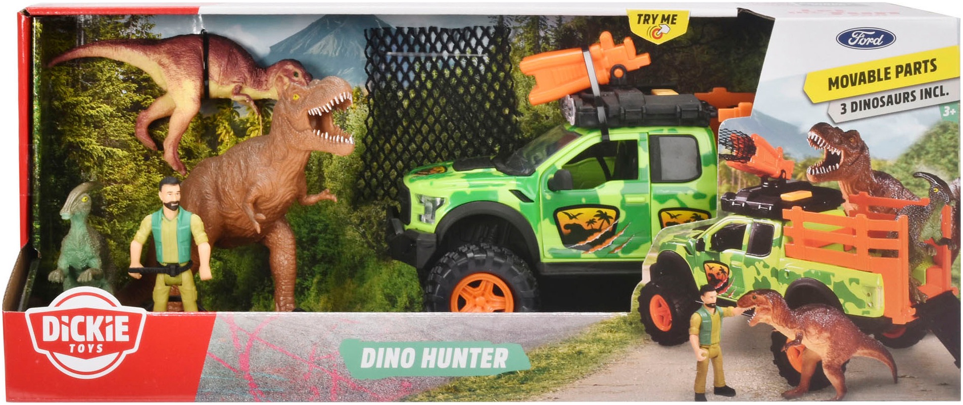 Dickie Toys Personnage de jeu »Spielset - Dino Hunter« mit Licht und Sound