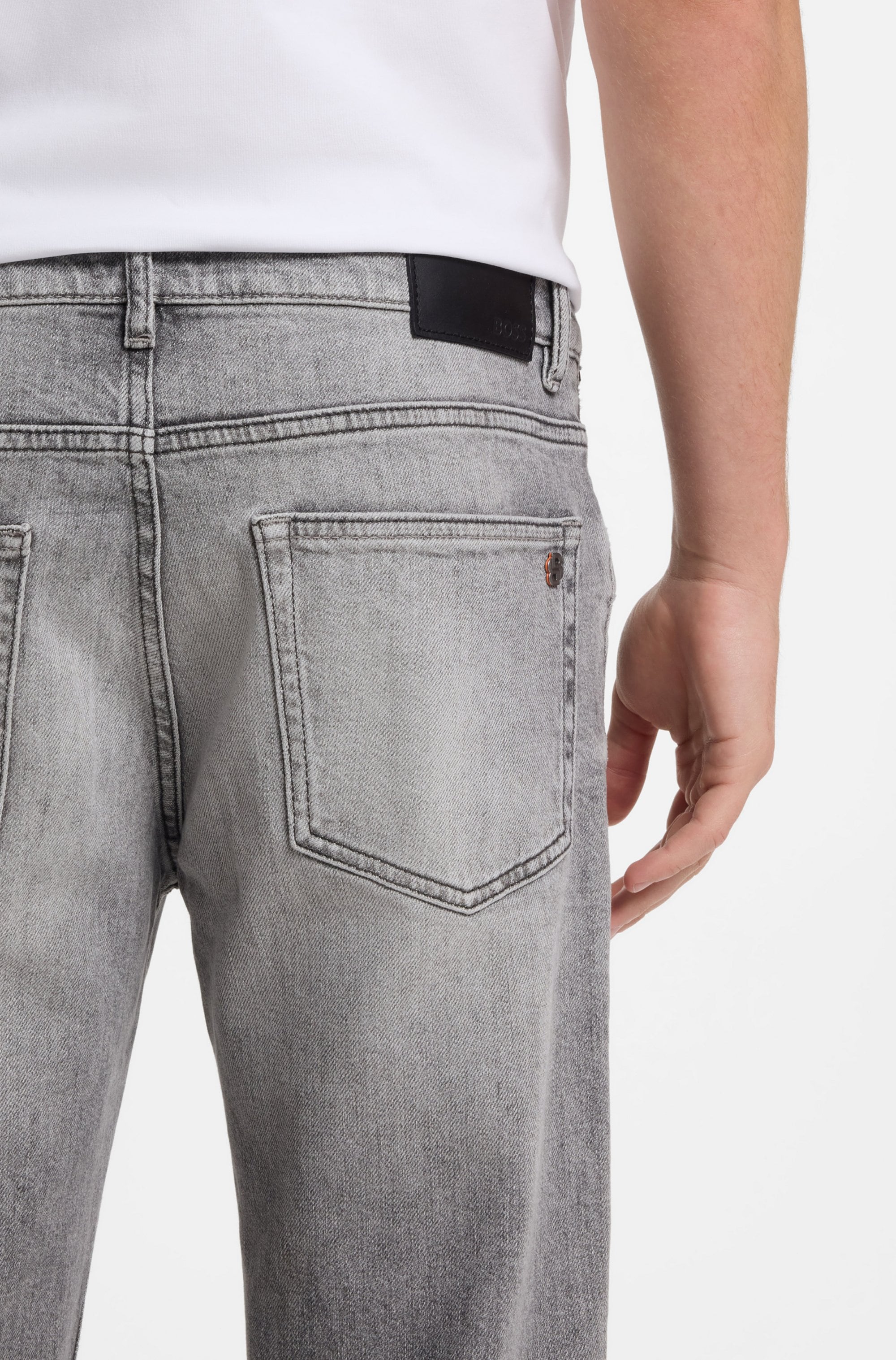BOSS ORANGE 5-Pocket-Jeans »RE.MAINE« Regular Fit, Baumwoll-Mix, used washed