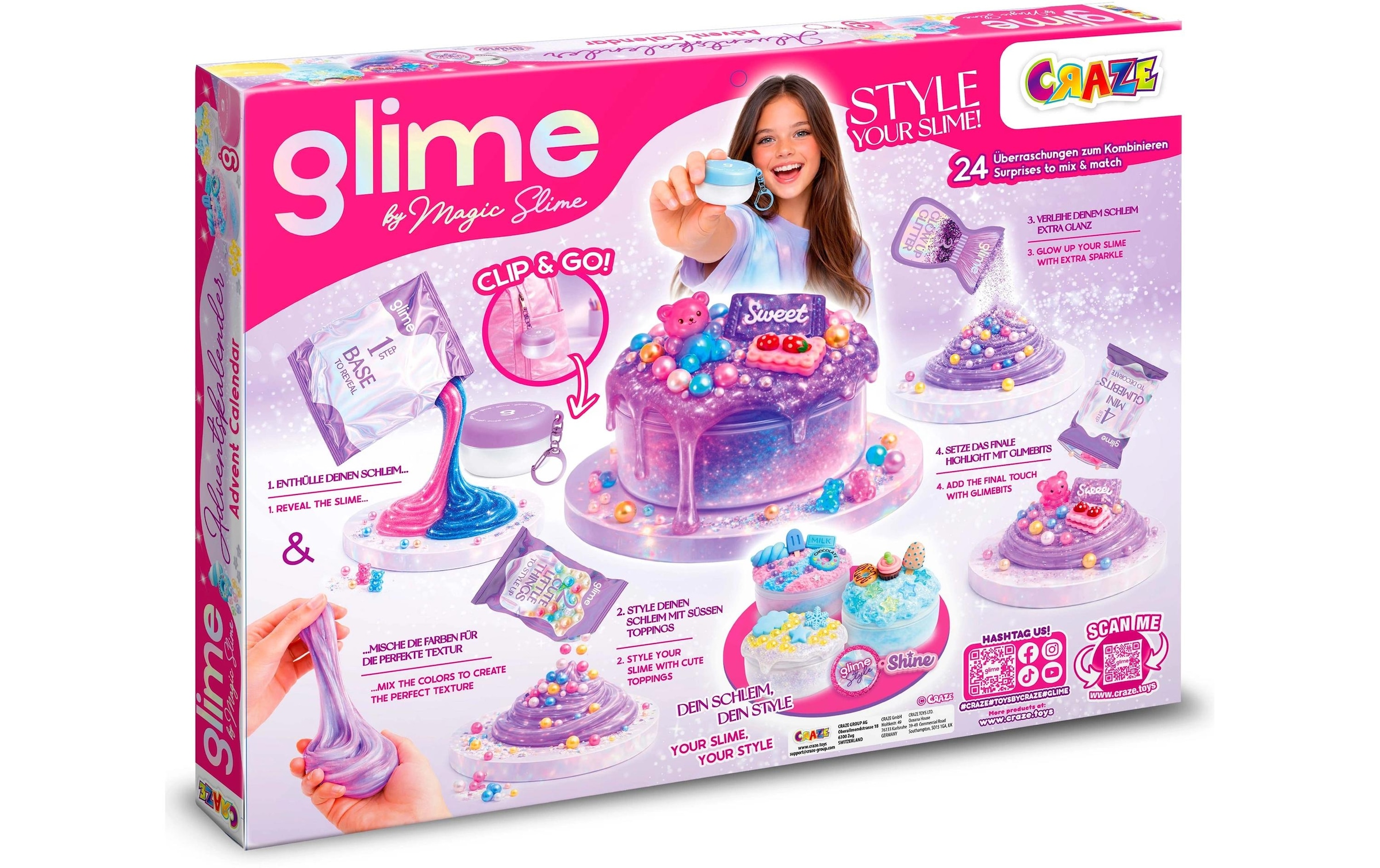CRAZE Spielzeug-Adventskalender »Adventskalender Glime Adventskalender Glime«
