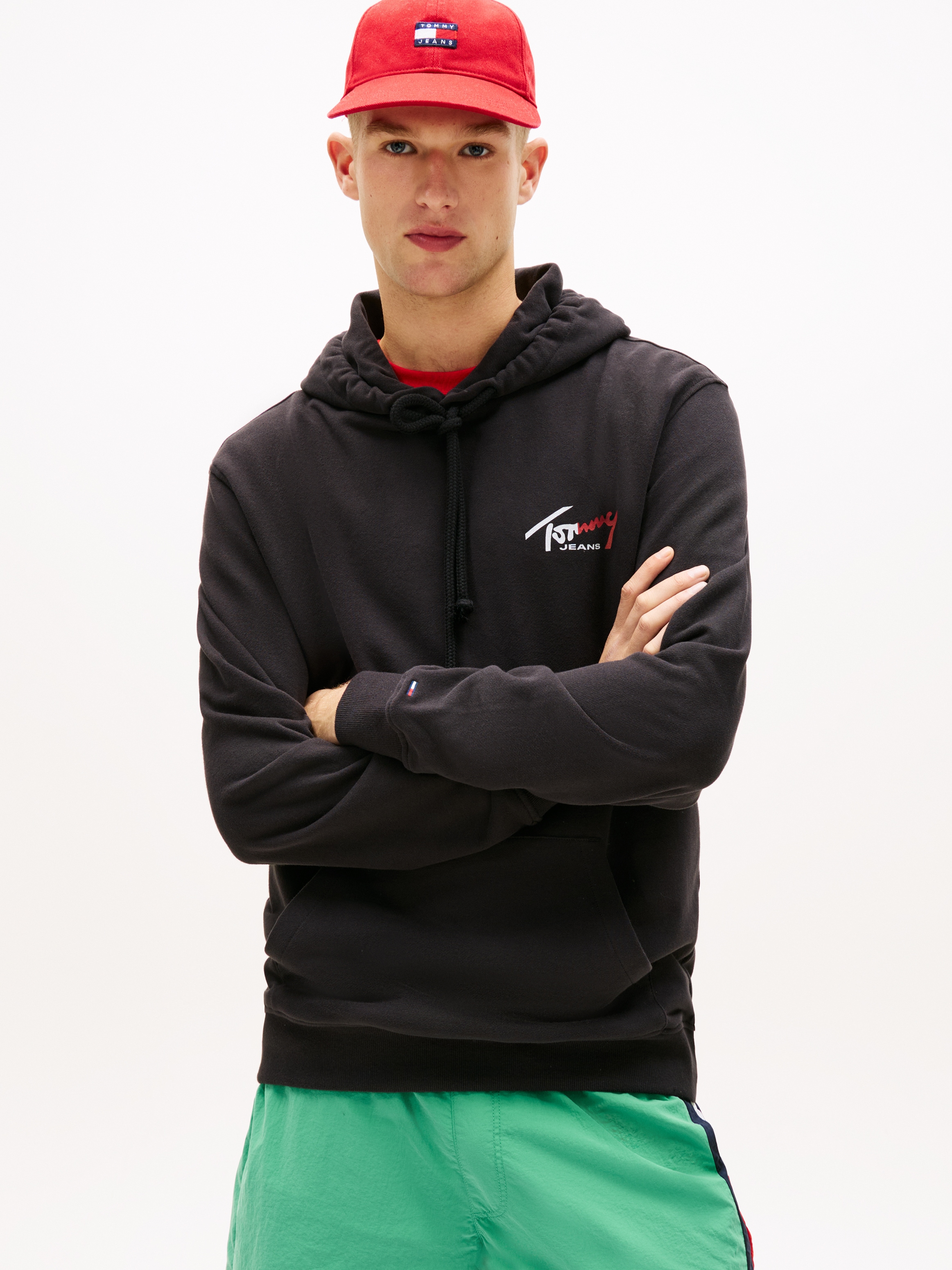 Tommy Jeans Sweat à capuche »TJM REGULAR ENTRY SIGN«, coupe régulière, avec cordon de serrage
