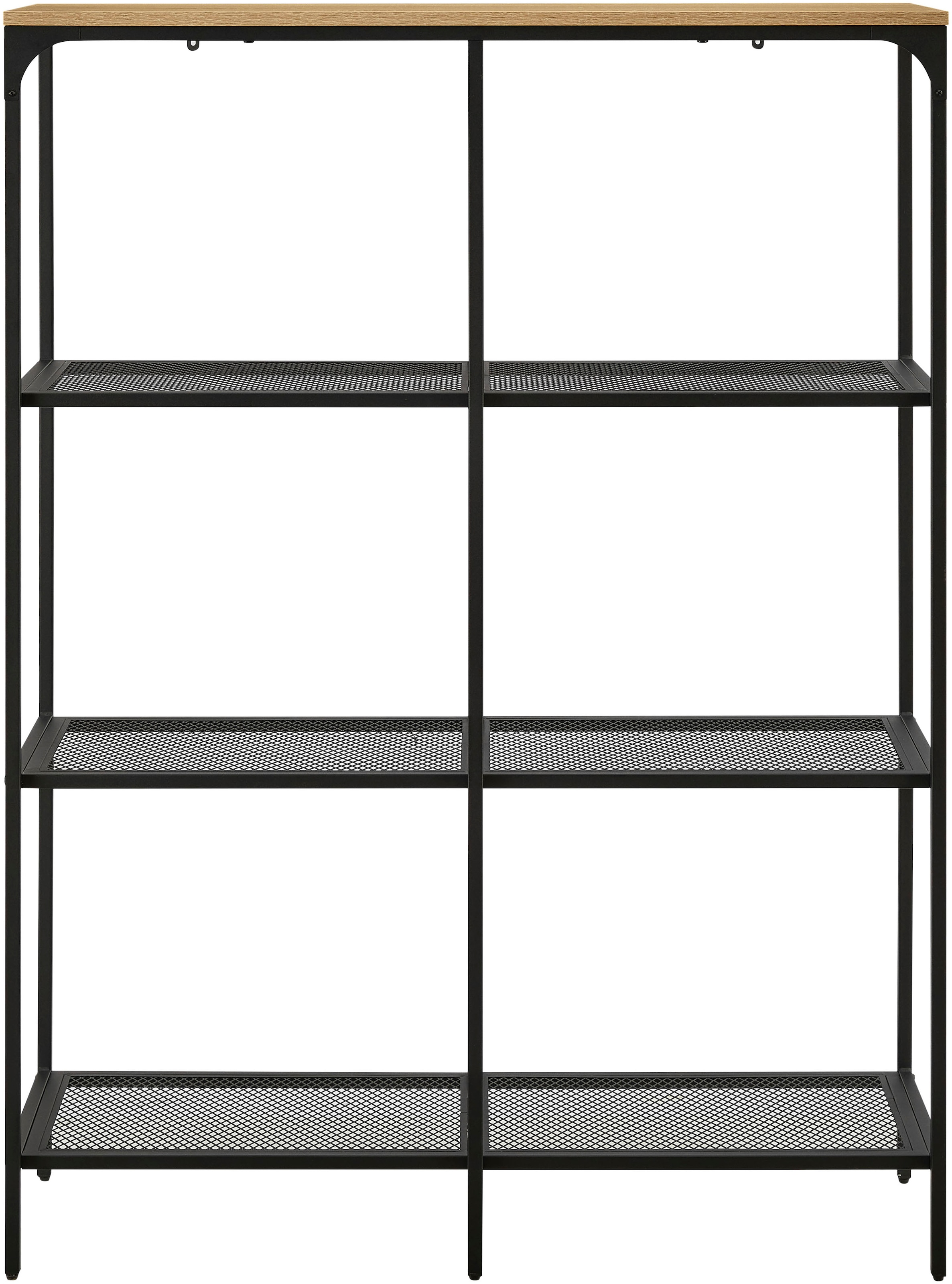 GOODproduct Étagère multi-usages »Amance« natürliche ABS-Kanten, robustes Metallgestell, Höhe 136 cm