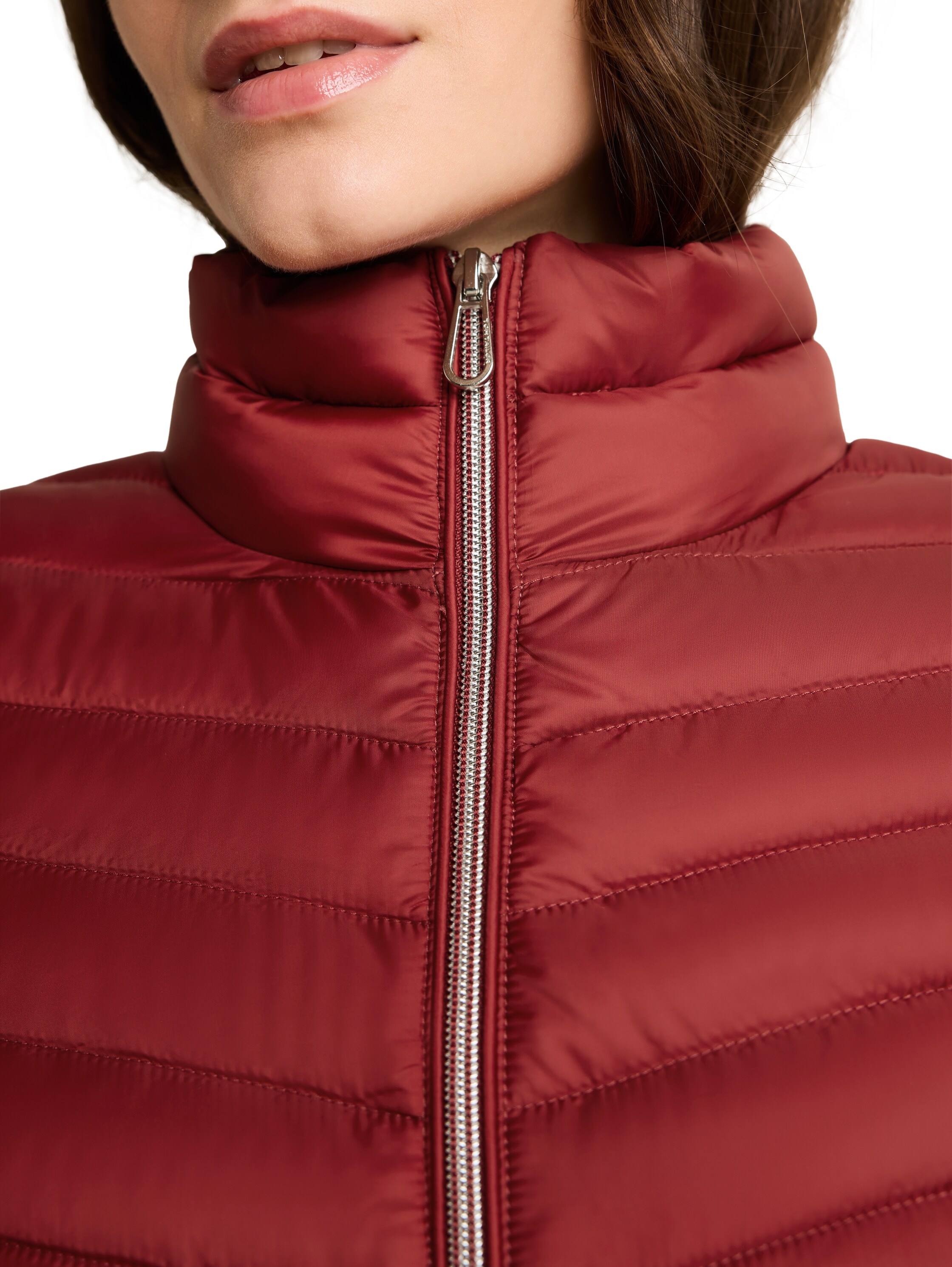TOM TAILOR Gilet matelassé avec col montant et fine structure matelassée