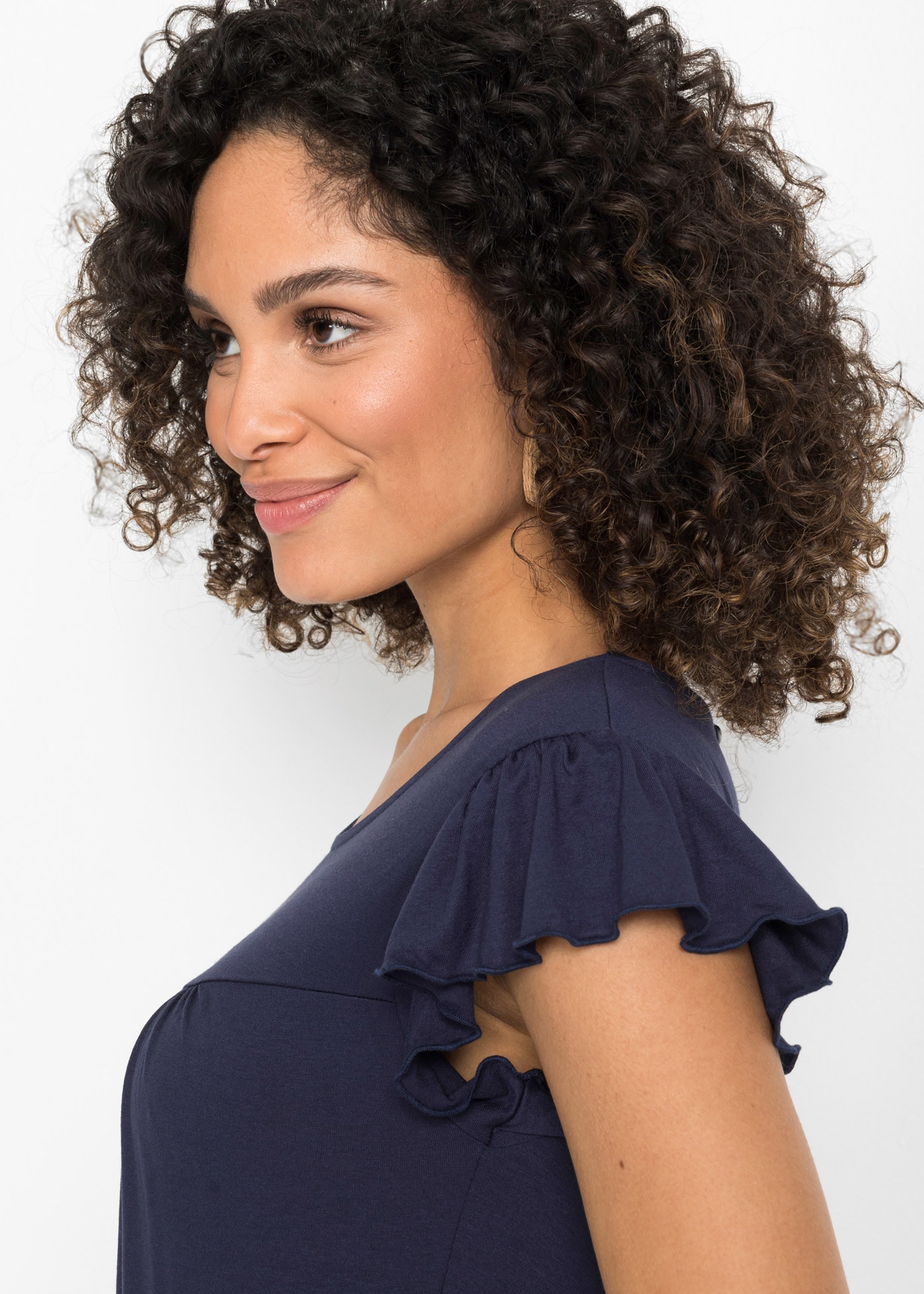 bonprix Robe midi Midikleid aus Viskose