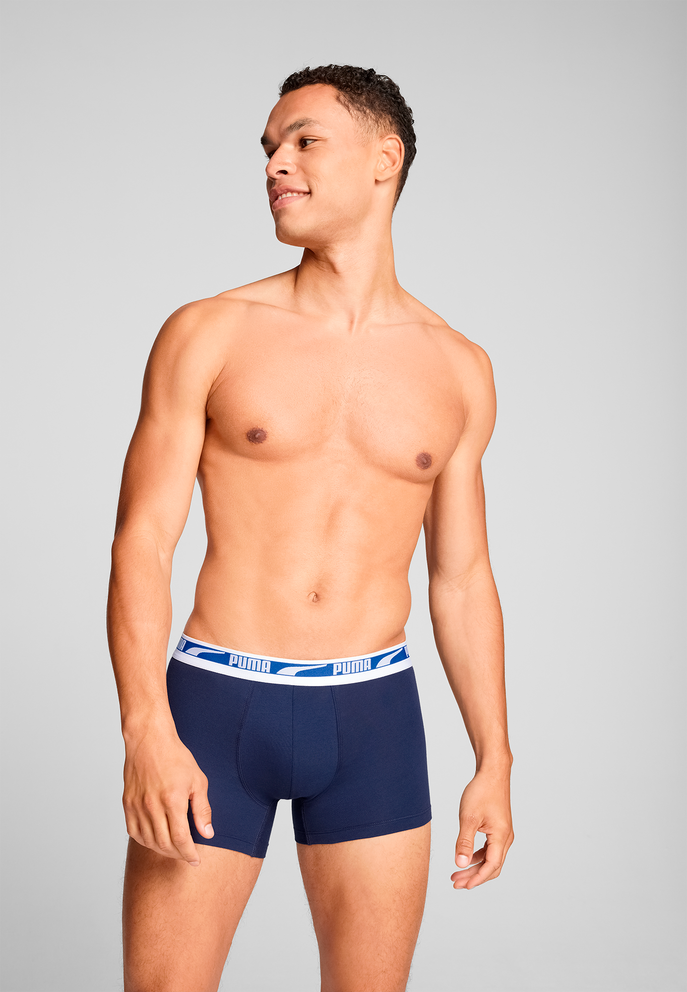 PUMA Boxershorts »PUMA MEN EVERYDAY MULTI LOGO BOXERS 2P« 2er Pack,  Komfortabler Logobund