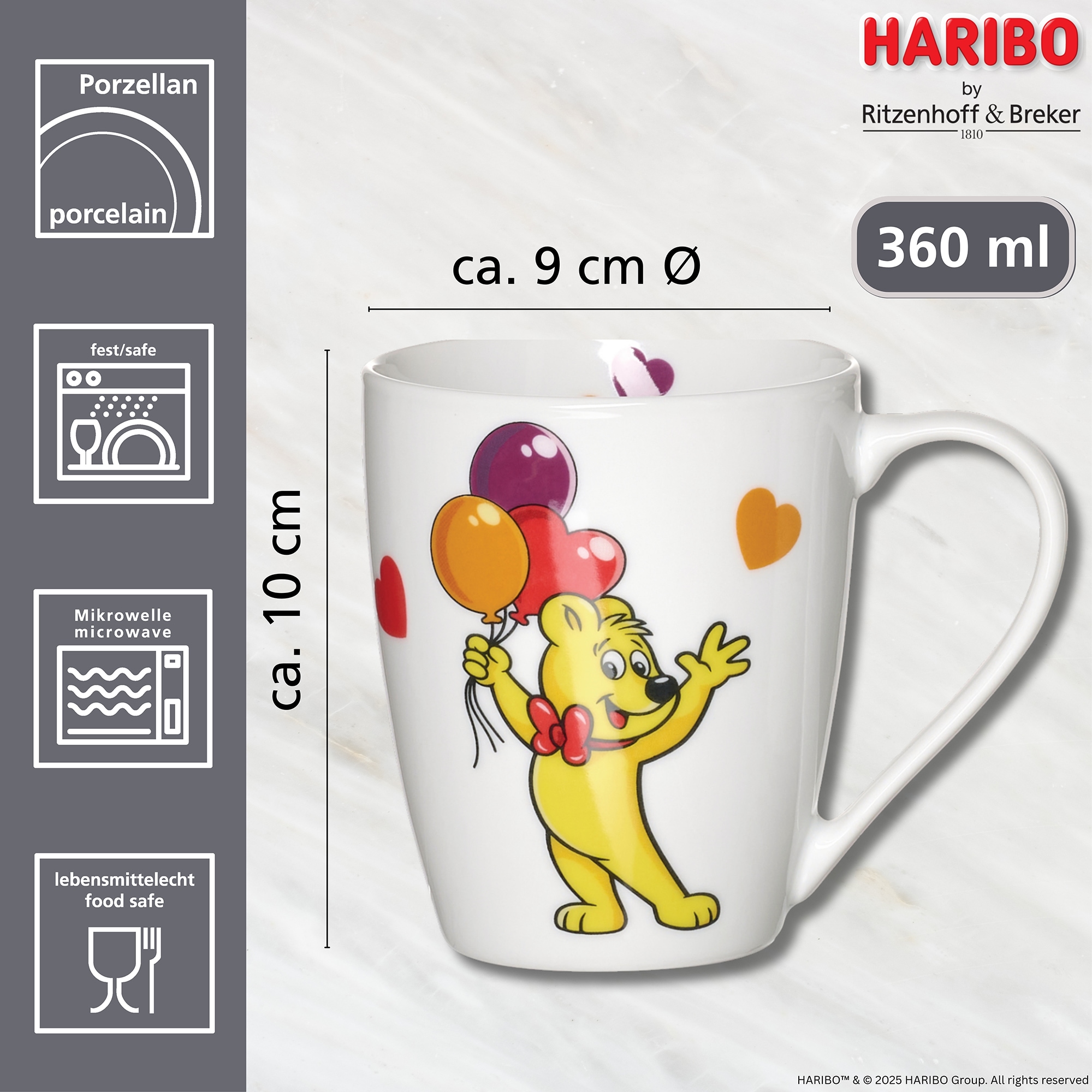 Ritzenhoff & Breker Becher »HARIBO Balloon, 360 ml« spülmaschinenfest