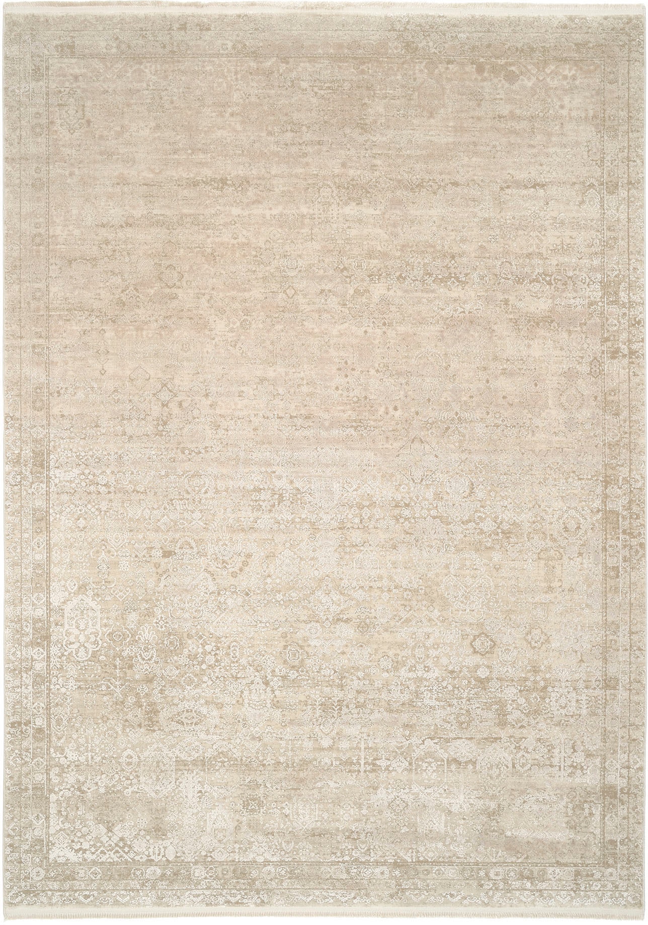 OCI DIE TEPPICHMARKE Tapis »COLOUR TADI« Rectangulaire 8 mm Höhe viscose brillante, avec franges, structure haute basse, vintage, salon