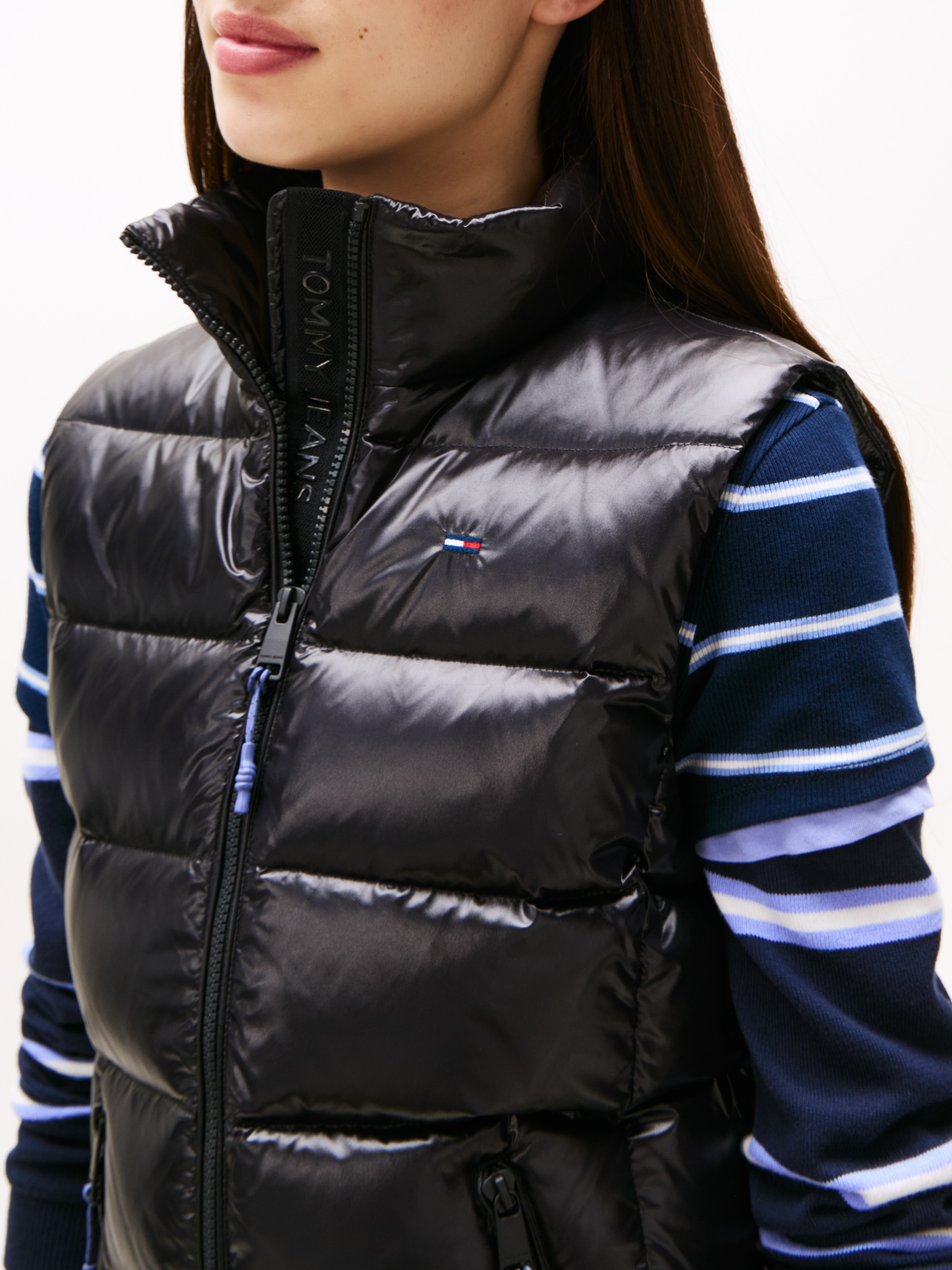 Tommy Jeans Gilet matelassé »TJW SLIM ZIP PRINT DOWN VEST«